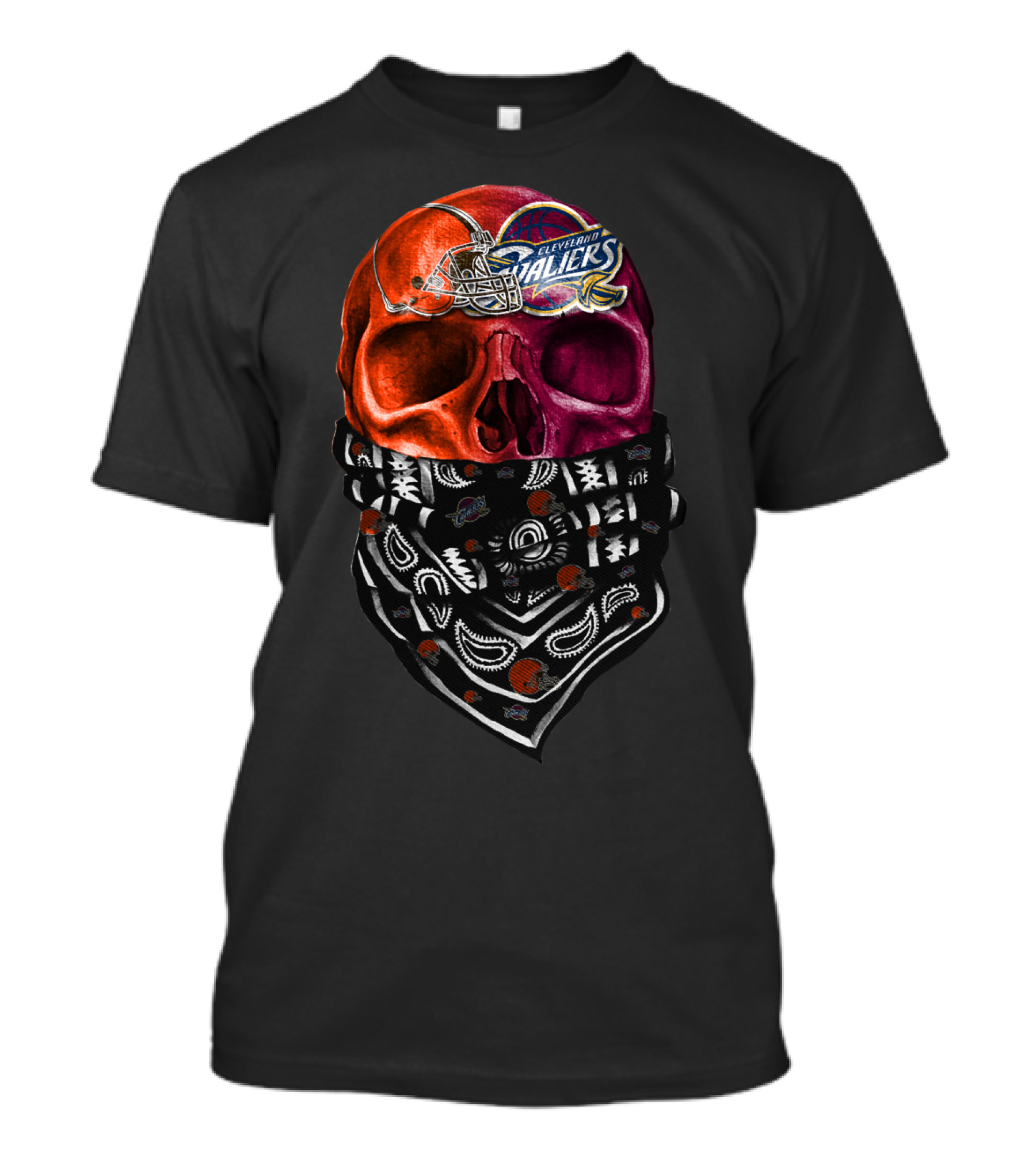 Cleveland Ballers Skull Bandana T-Shirt