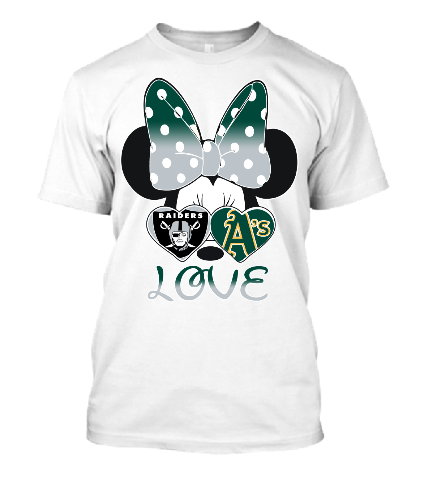 Raiders A's Love Minnie Mouse Bow T-Shirt