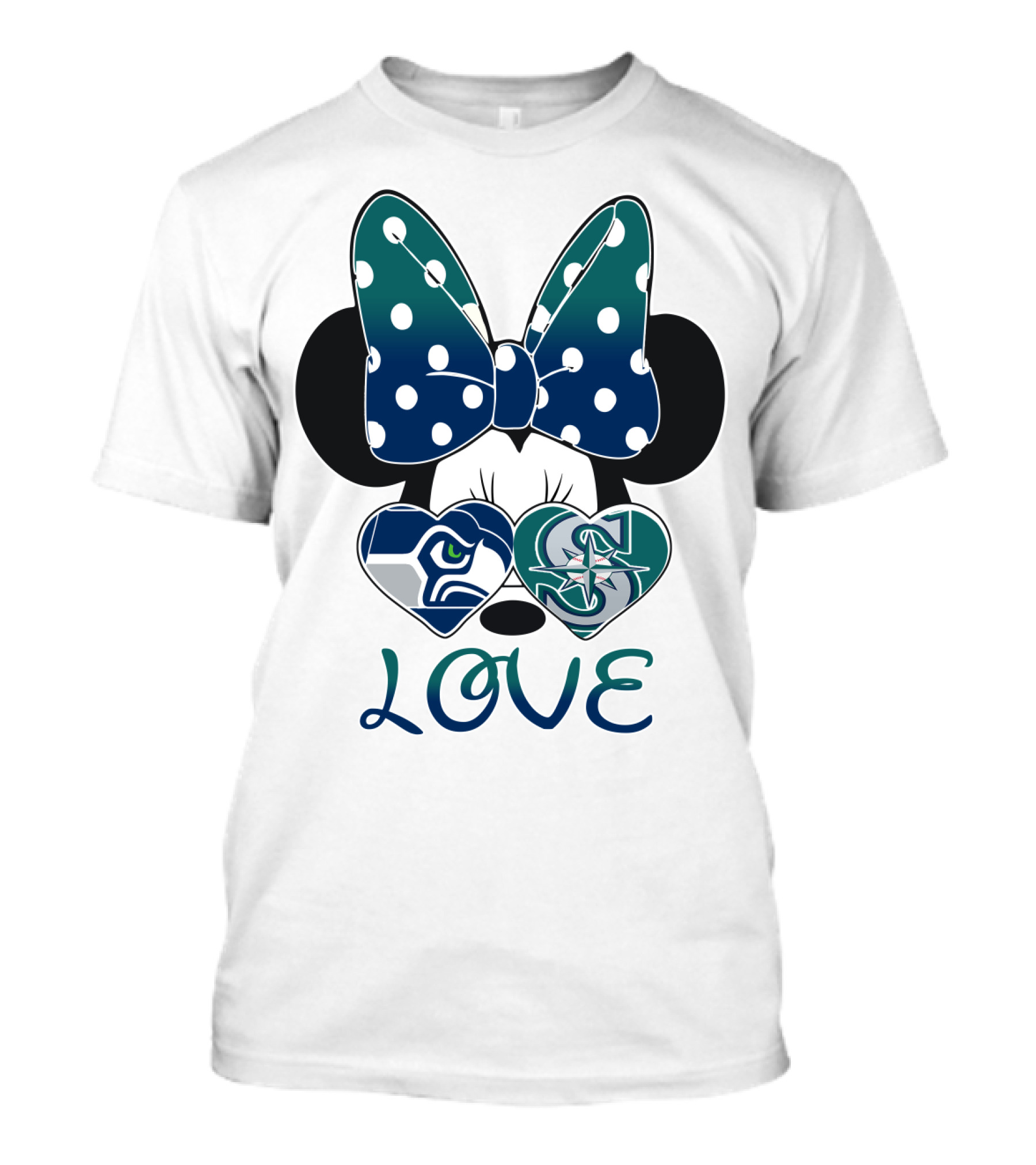 Love Minnie Mouse Seahawk Mariners T-Shirt