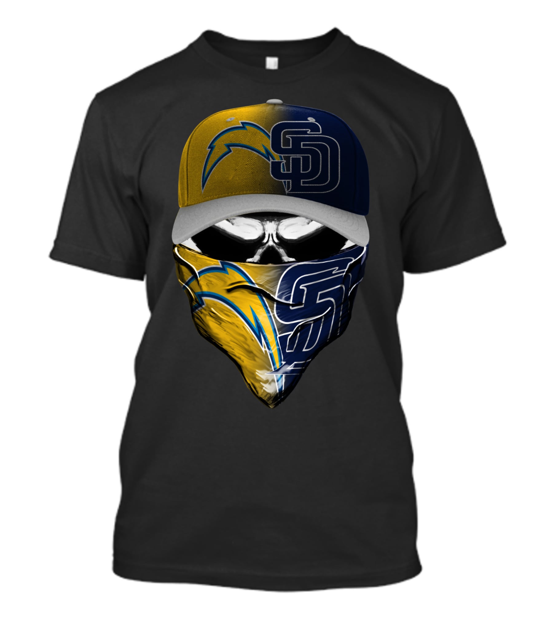 Chargers Padres Skum 033 Cap And Bandana Combo T-Shirt