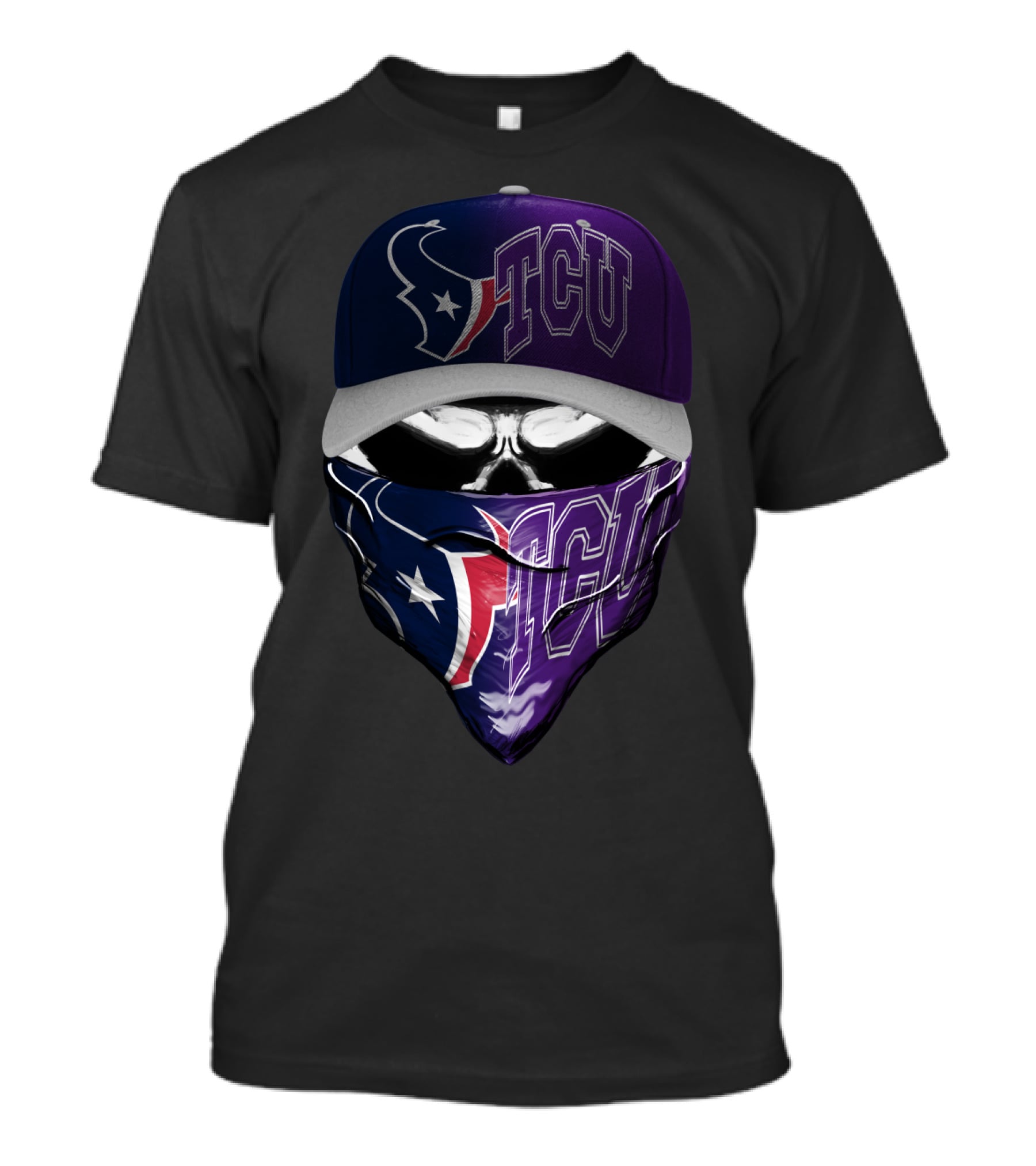 Houston Texans Tcu Face Mask Skum 121 T-Shirt