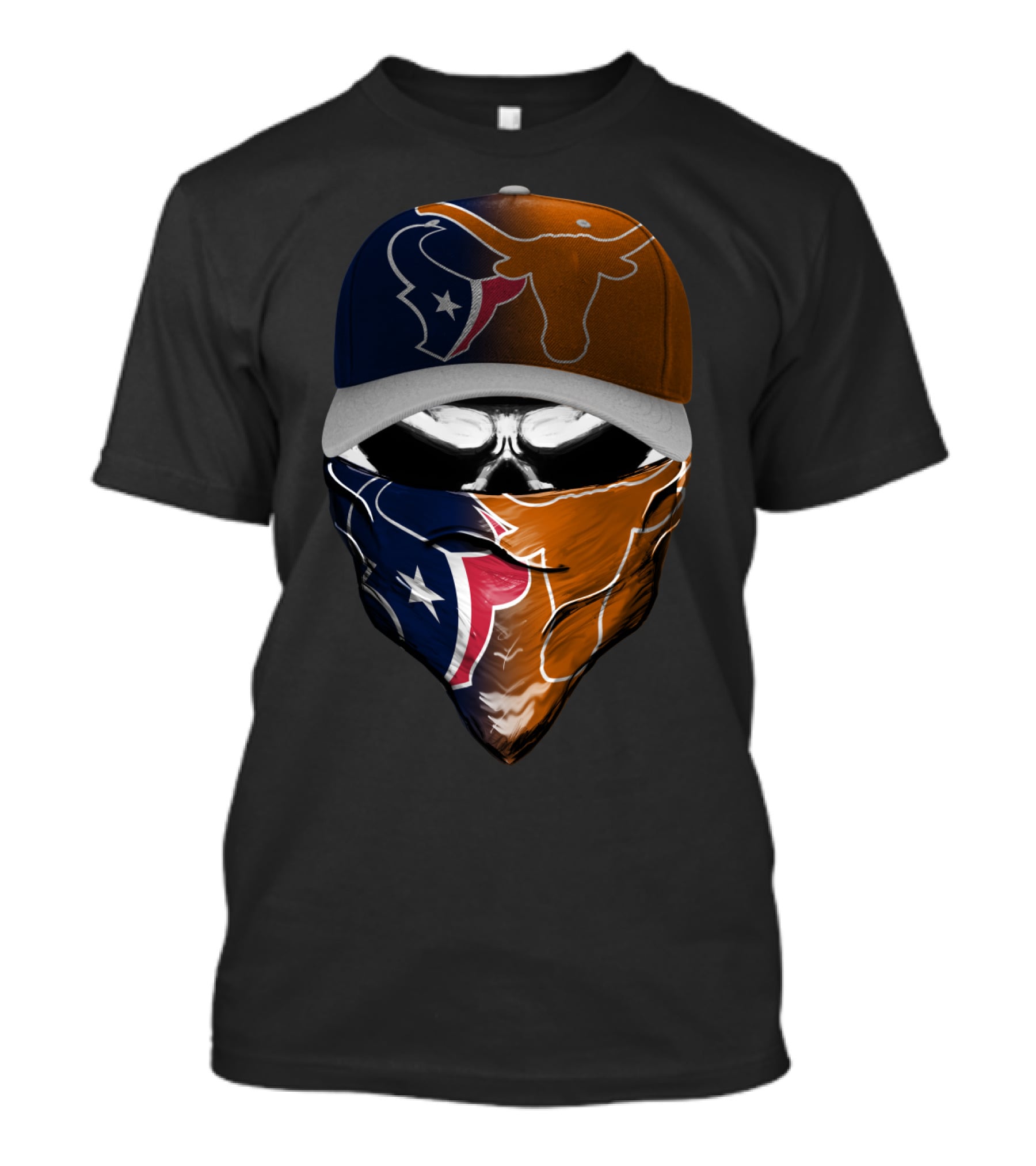 Houston Texans Longhorns Crossover Football Fan Gear T-Shirt