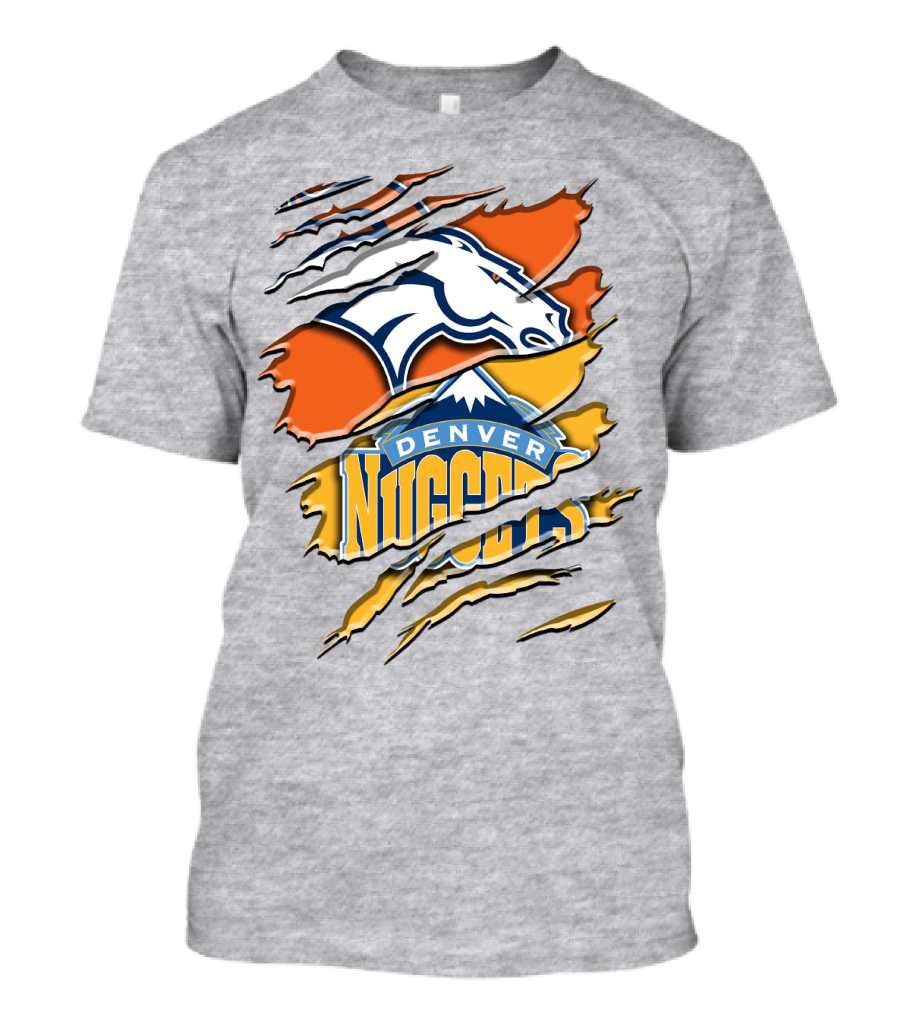 Denver Broncos And Nuggets Fan Crossover Rah 020 T-Shirt