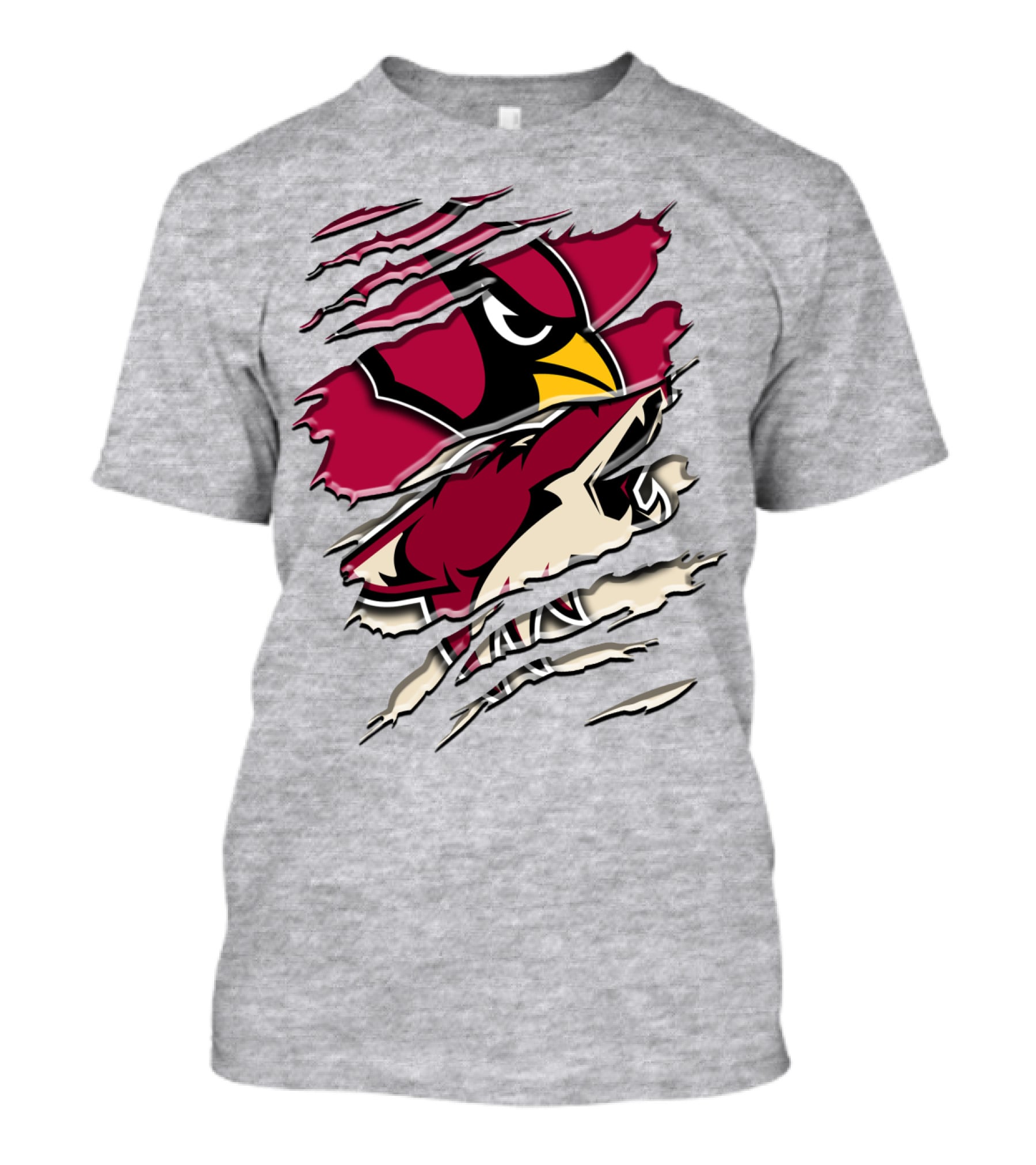 Arizona Cardinals Ripped Design Rah 028 T-Shirt