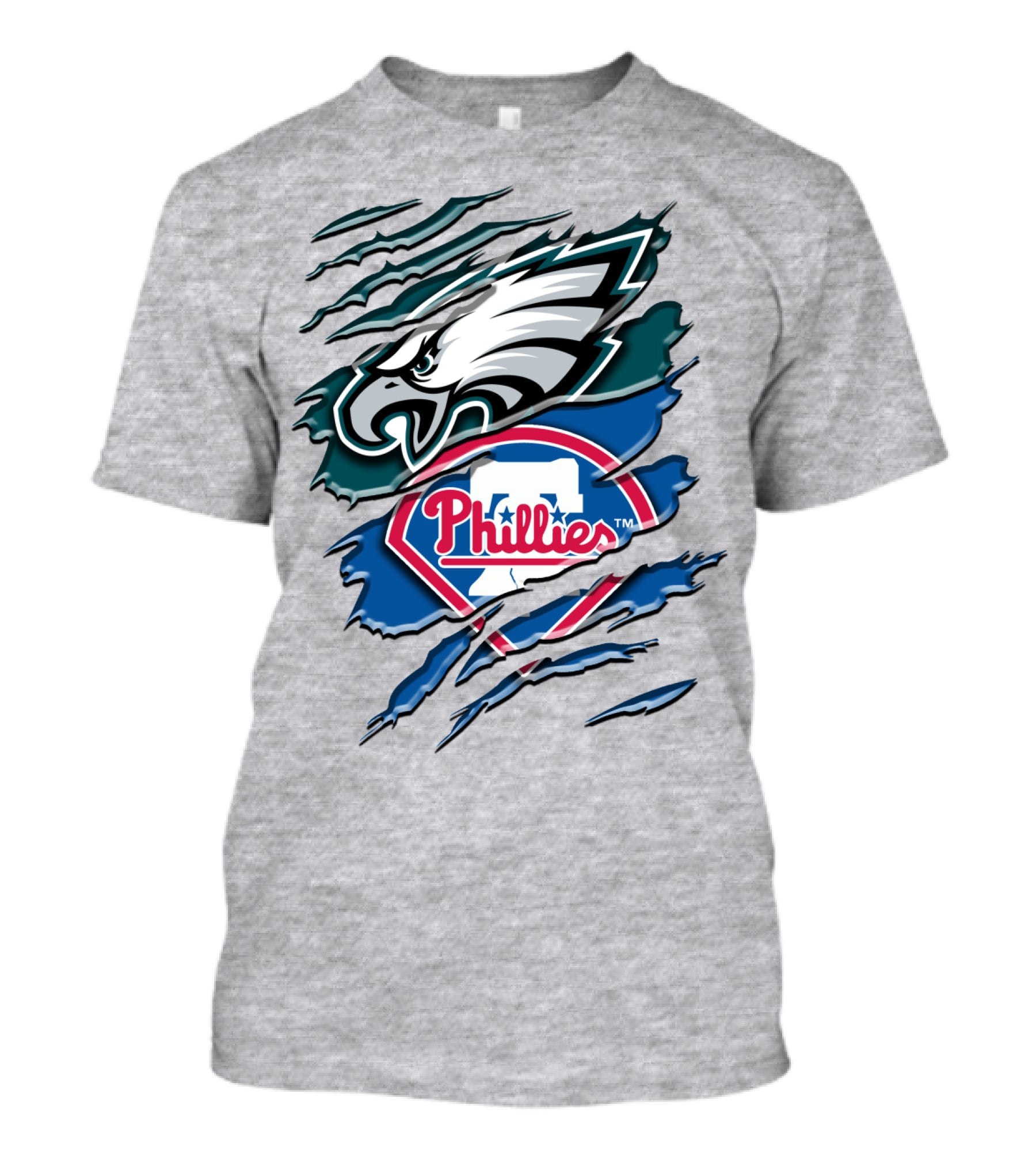 Philadelphia Eagles Phillies Logo Mashup T-Shirt