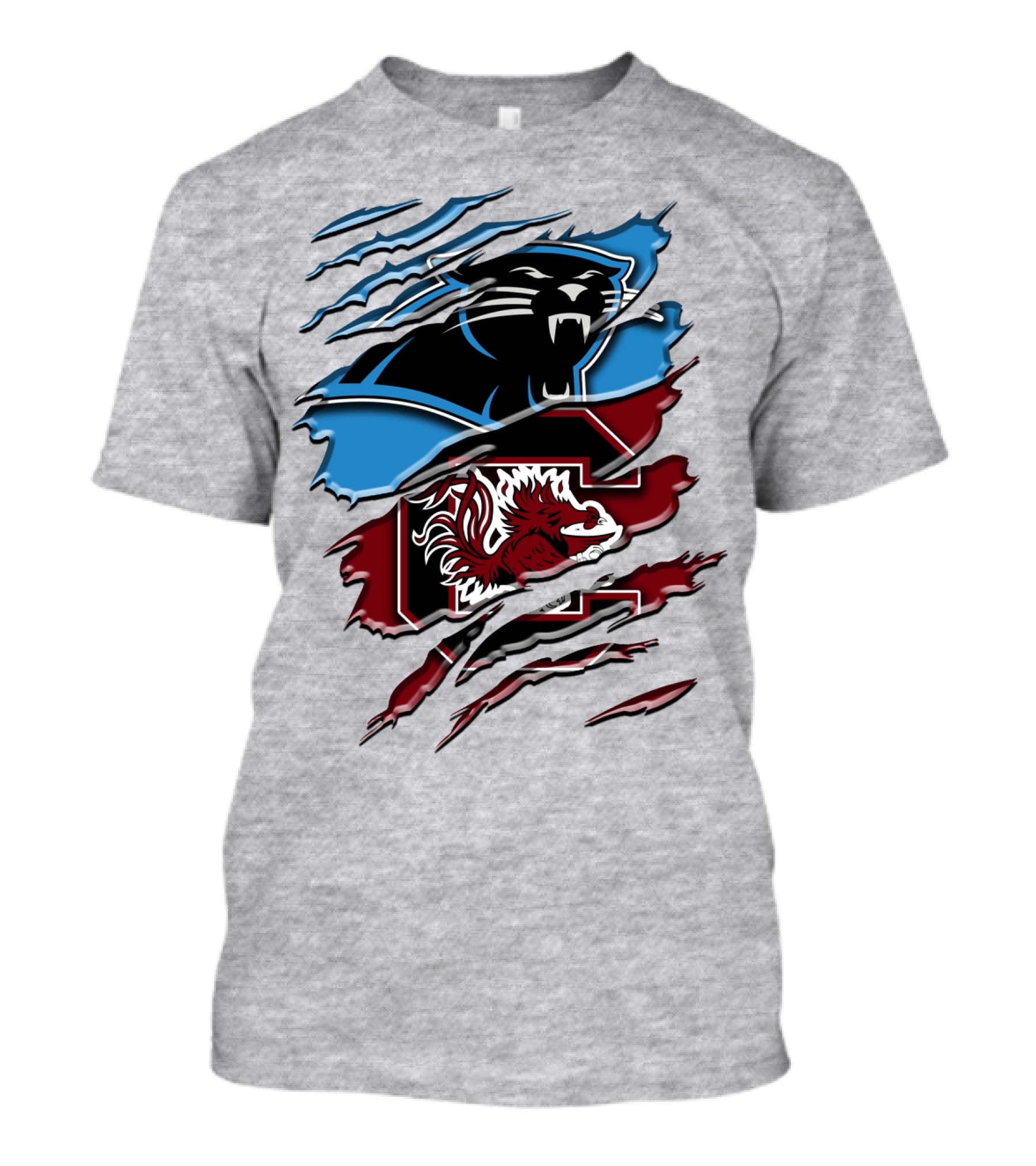Carolina Panthers Gamecocks Ripped T-Shirt