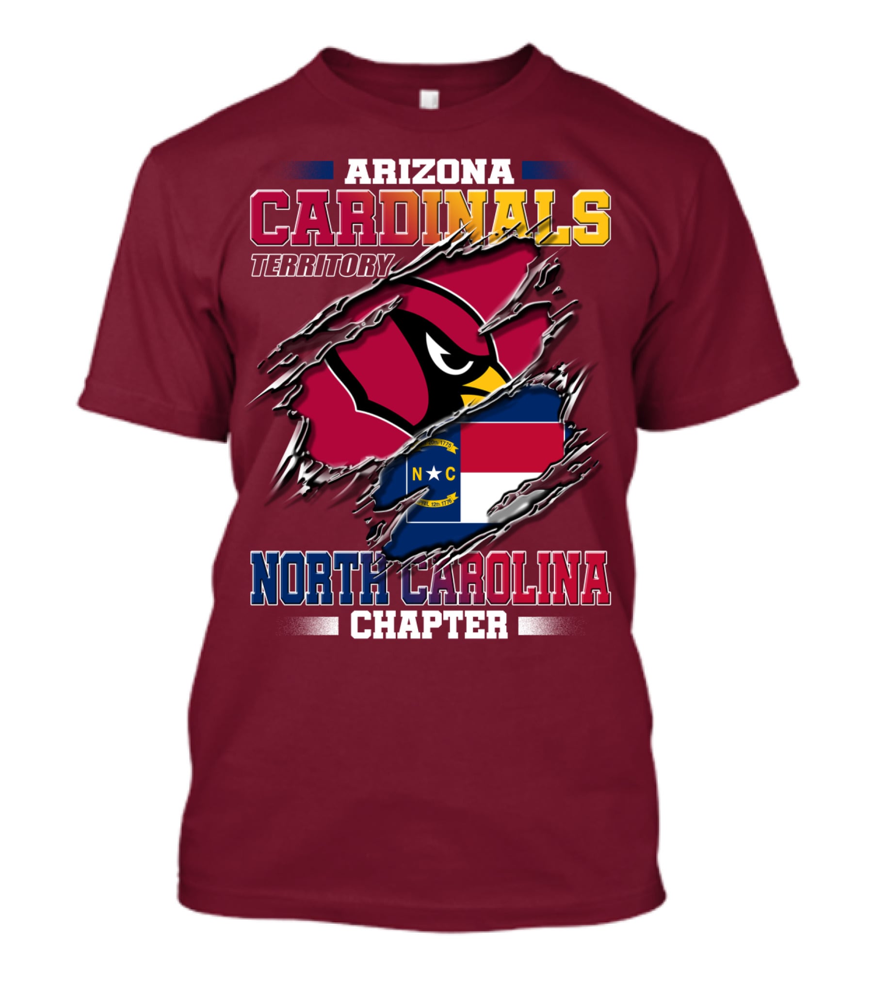 Arizona Cardinals Territory North Carolina Chapter T-Shirt