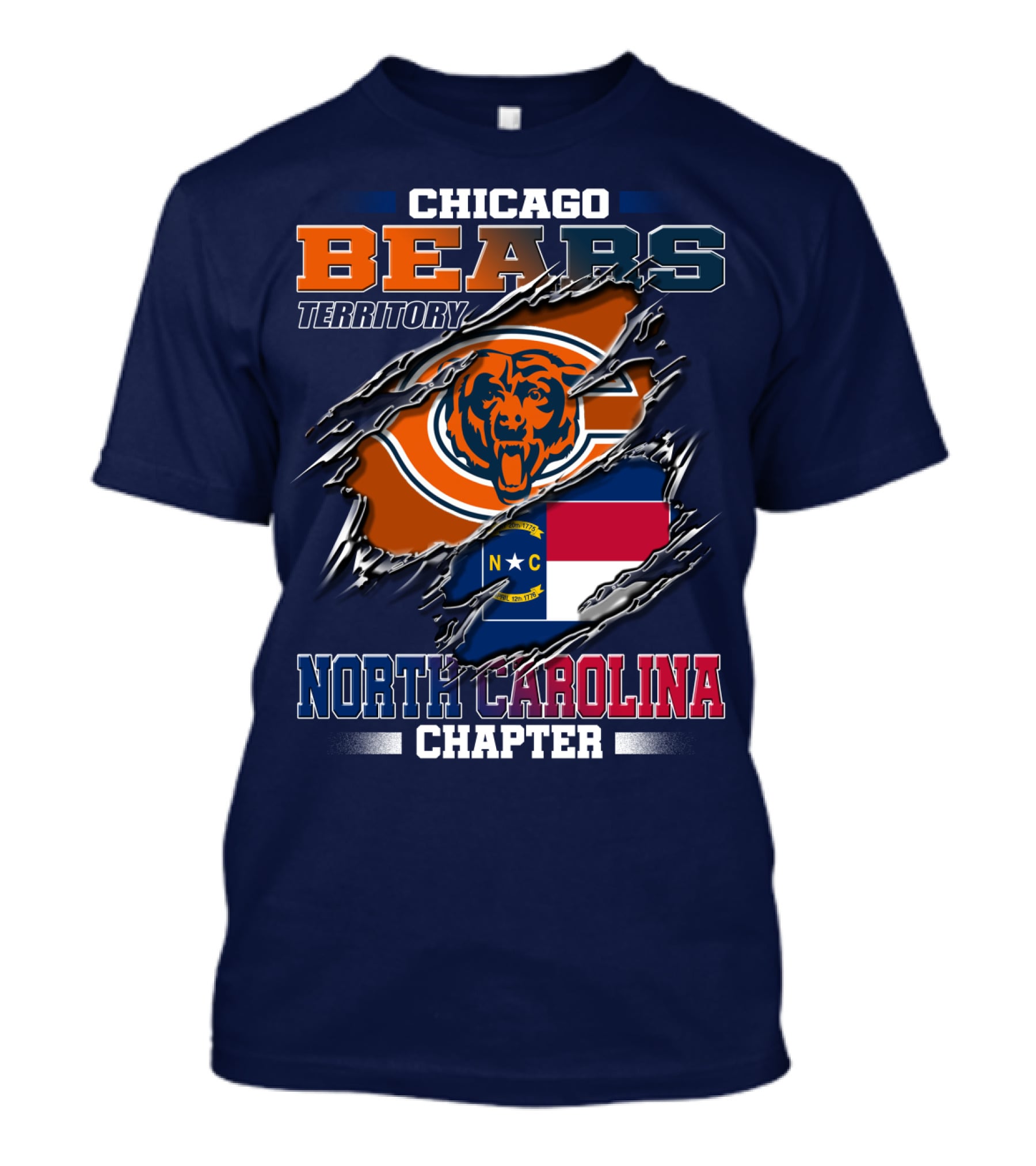Chicago Bears Territory North Carolina Chapter T-Shirt