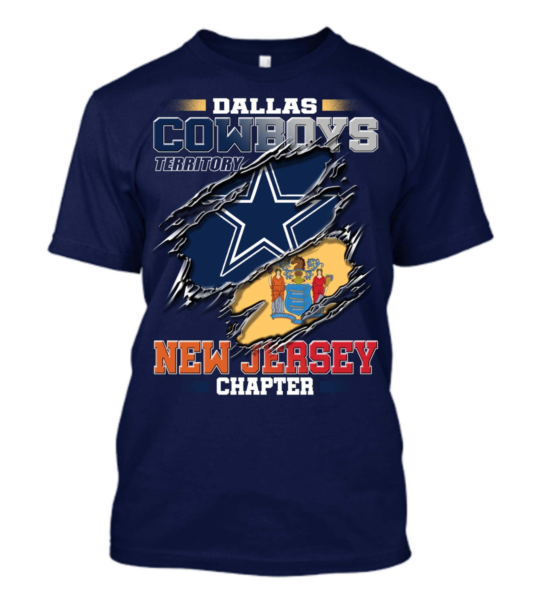Dallas Cowboys Territory New Jersey Chapter T-Shirt