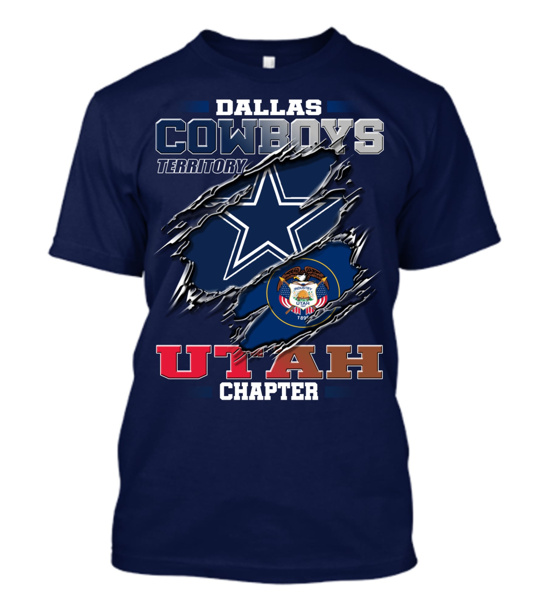 Dallas Cowboys Territory Utah Chapter T-Shirt