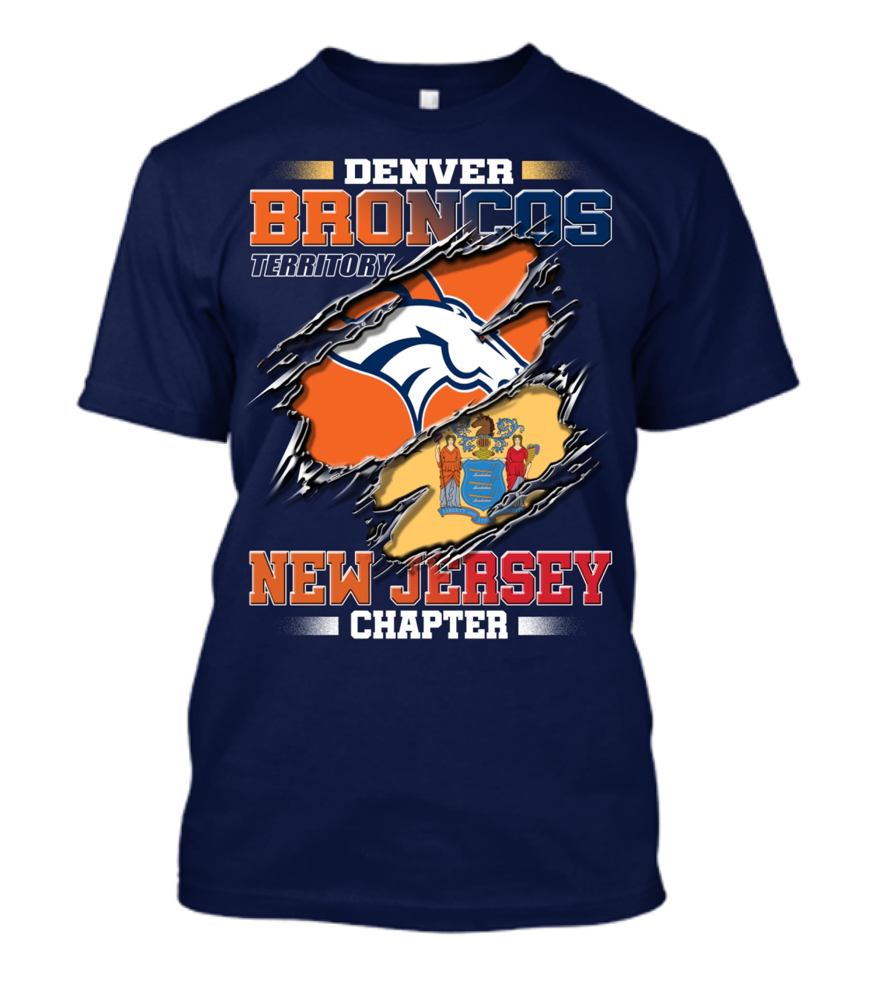 DENVER BRONCOS TERRITORY NEW JERSEY CHAPTER T-Shirt