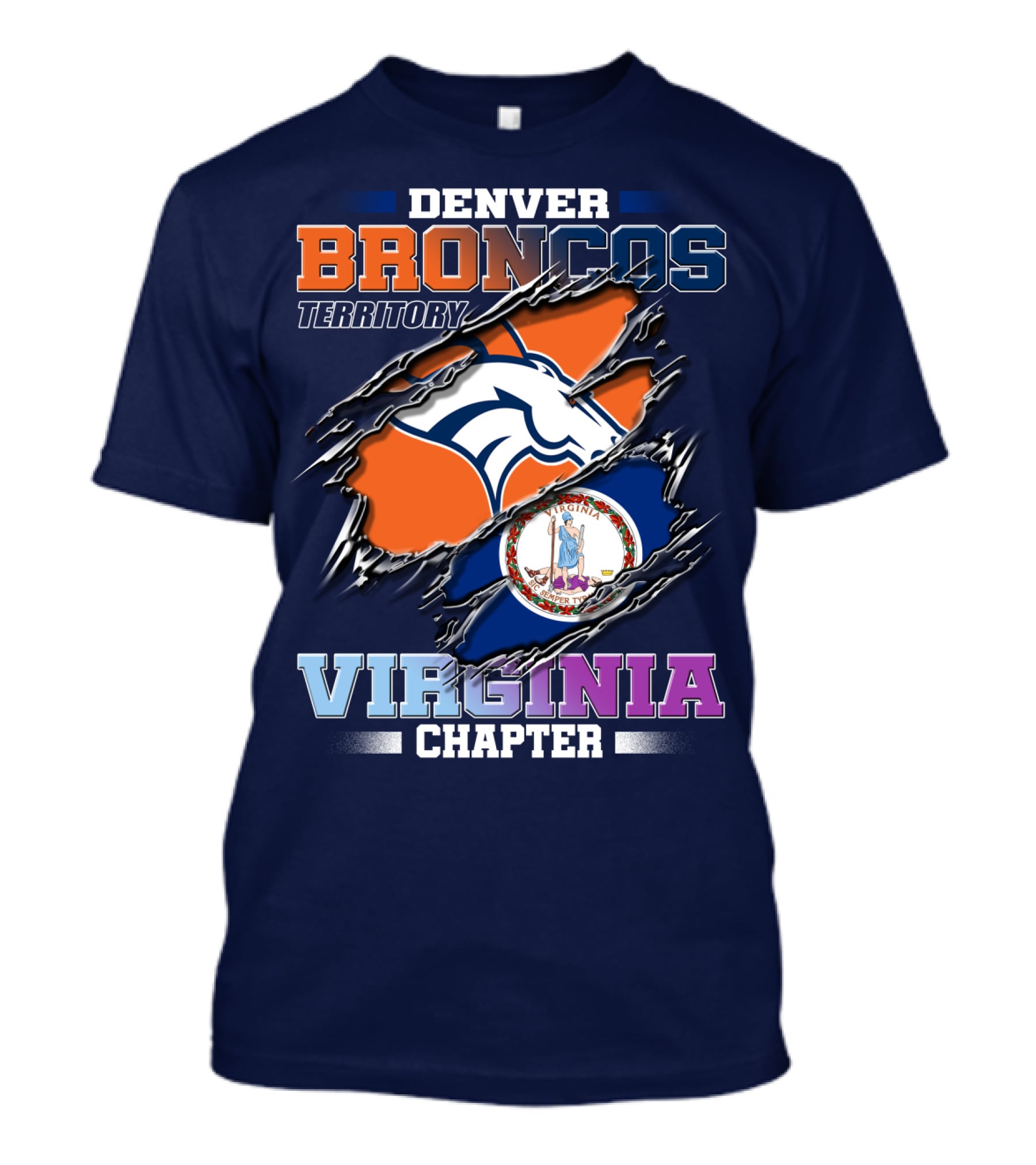 Denver Broncos Territory Virginia Chapter T-Shirt
