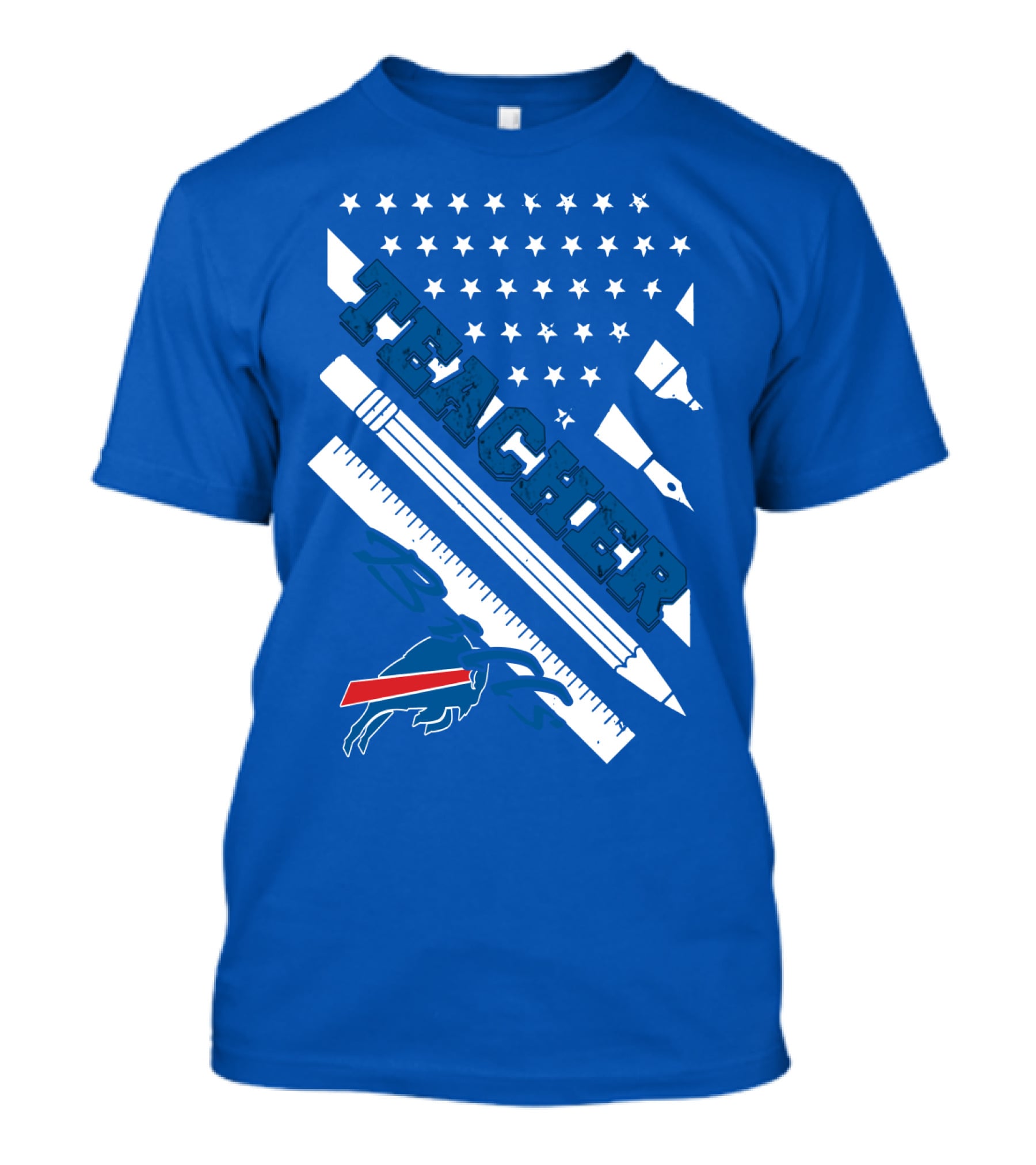 Usa Flag Teacher Buffalo Bills T-Shirt