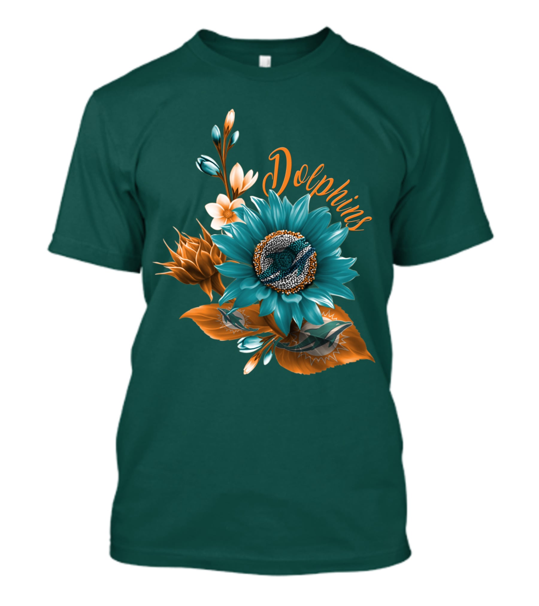 Dolphins Floral Miami Dolphins T-Shirt