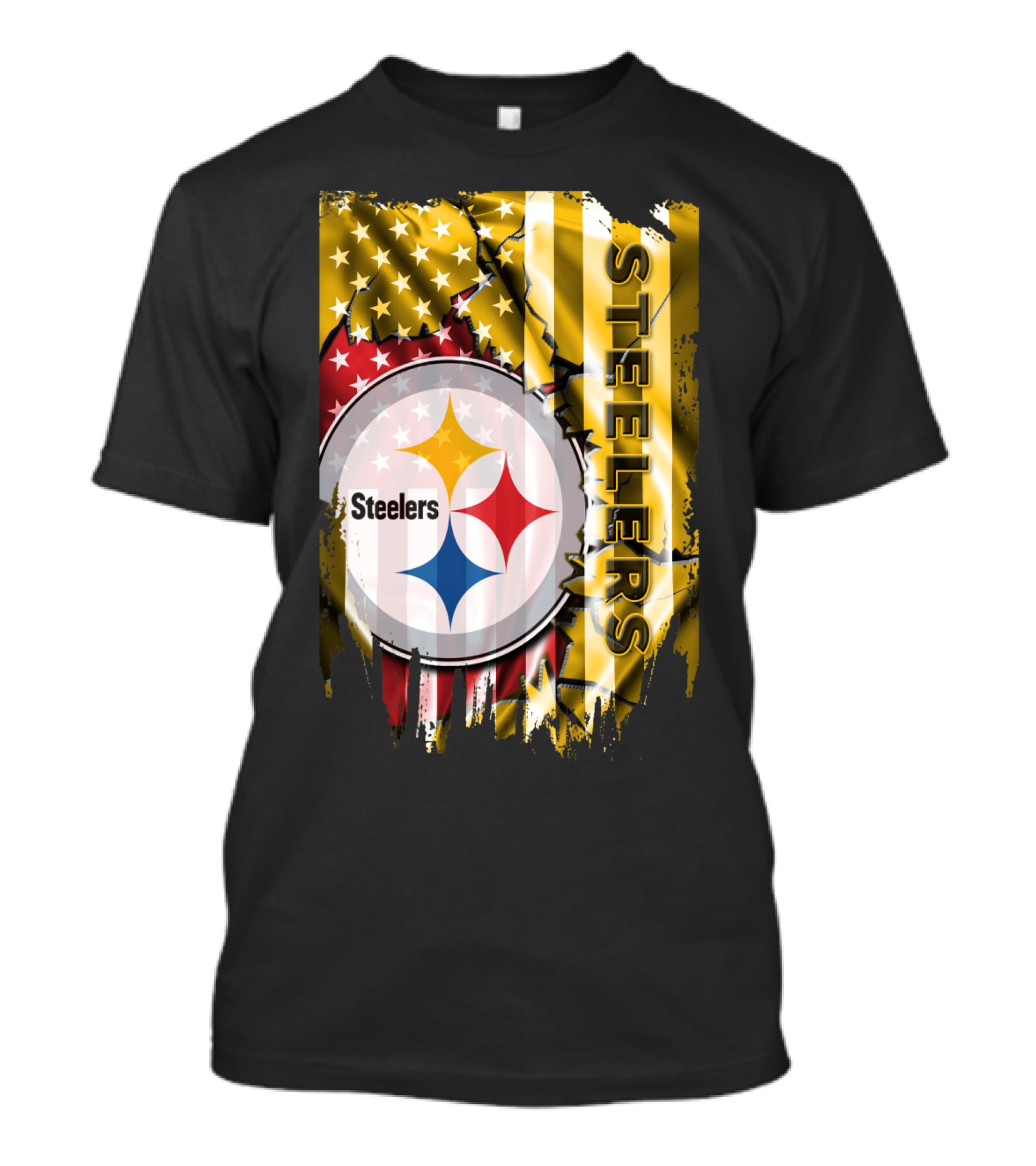 Pittsburgh Steelers Team Colors And Iconic Logomania T-Shirt