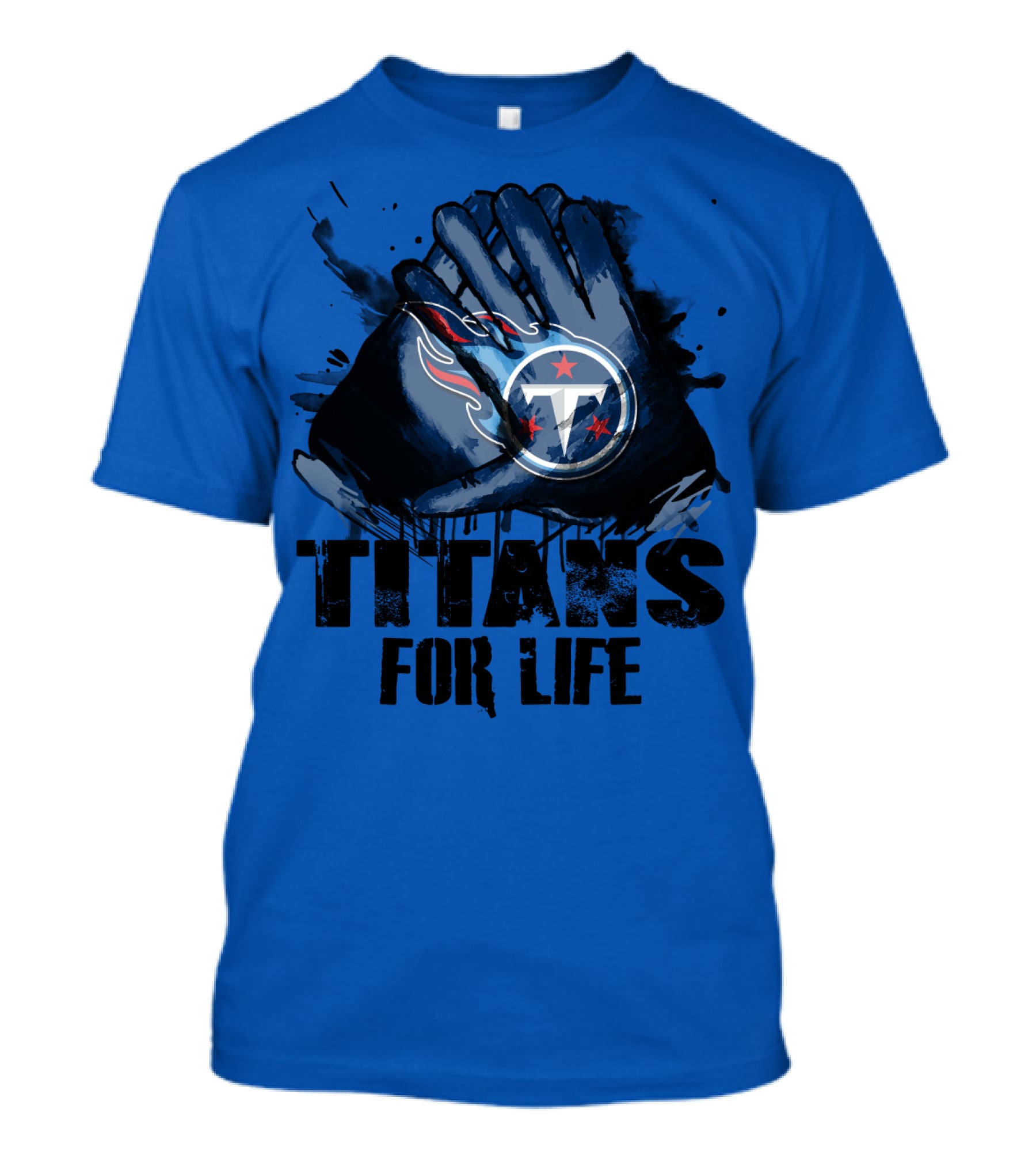 Titans For Life Tennessee Titans Logo Paint Splash T-Shirt