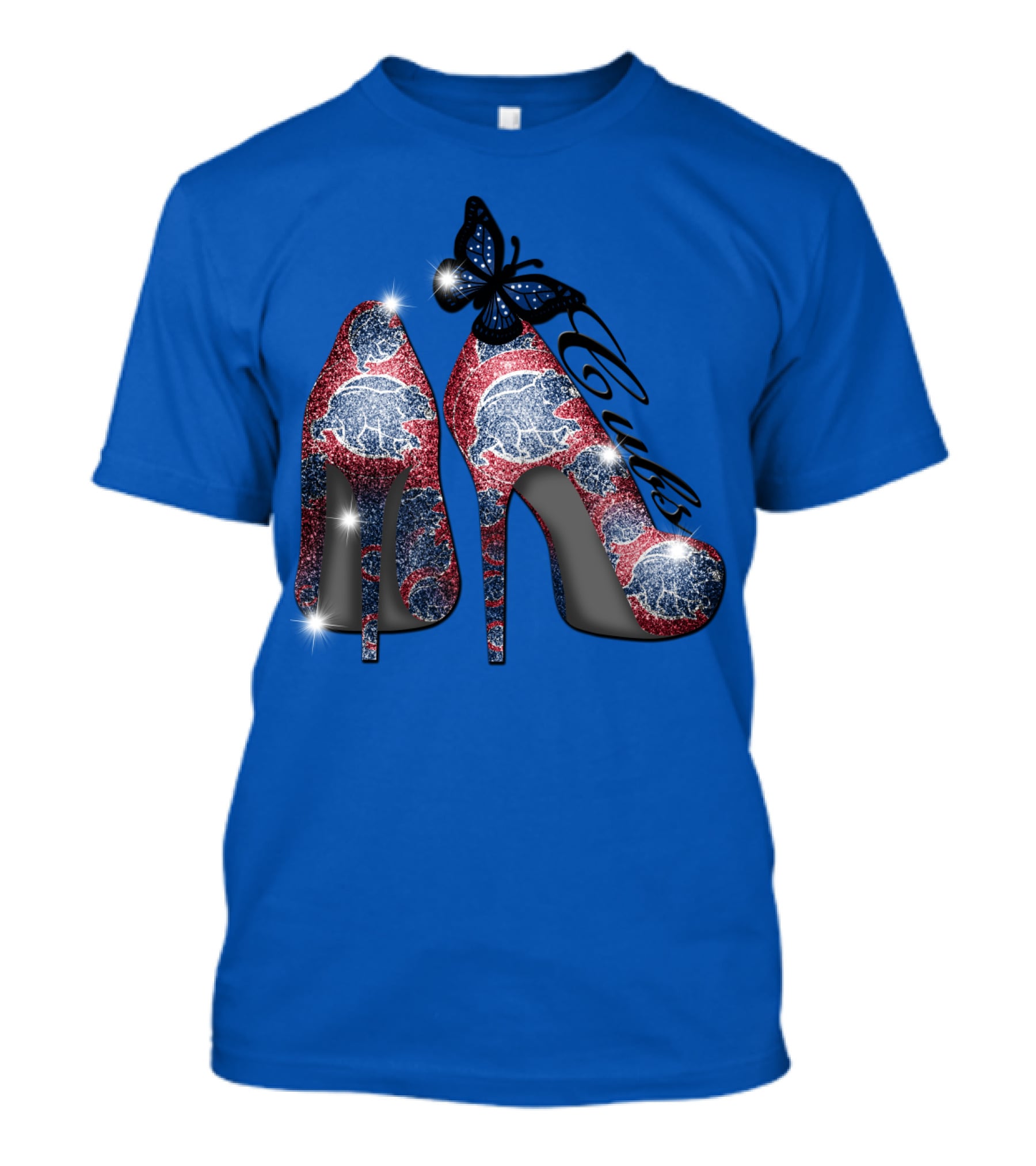 Cubs High Heels With Butterfly Accent T-Shirt
