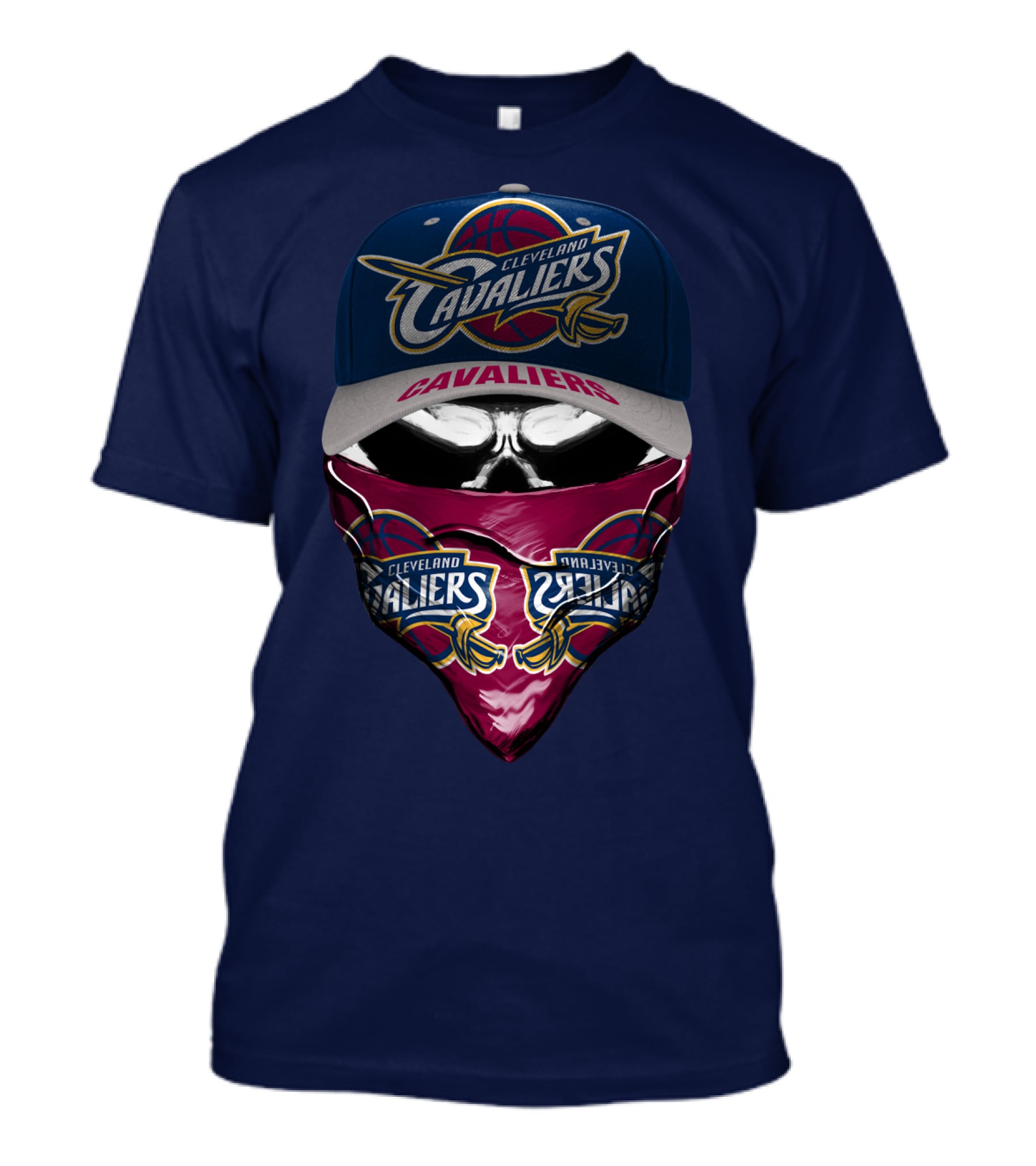 Cleveland Cavaliers Hat And Bandana Combo With Team Logos T-Shirt