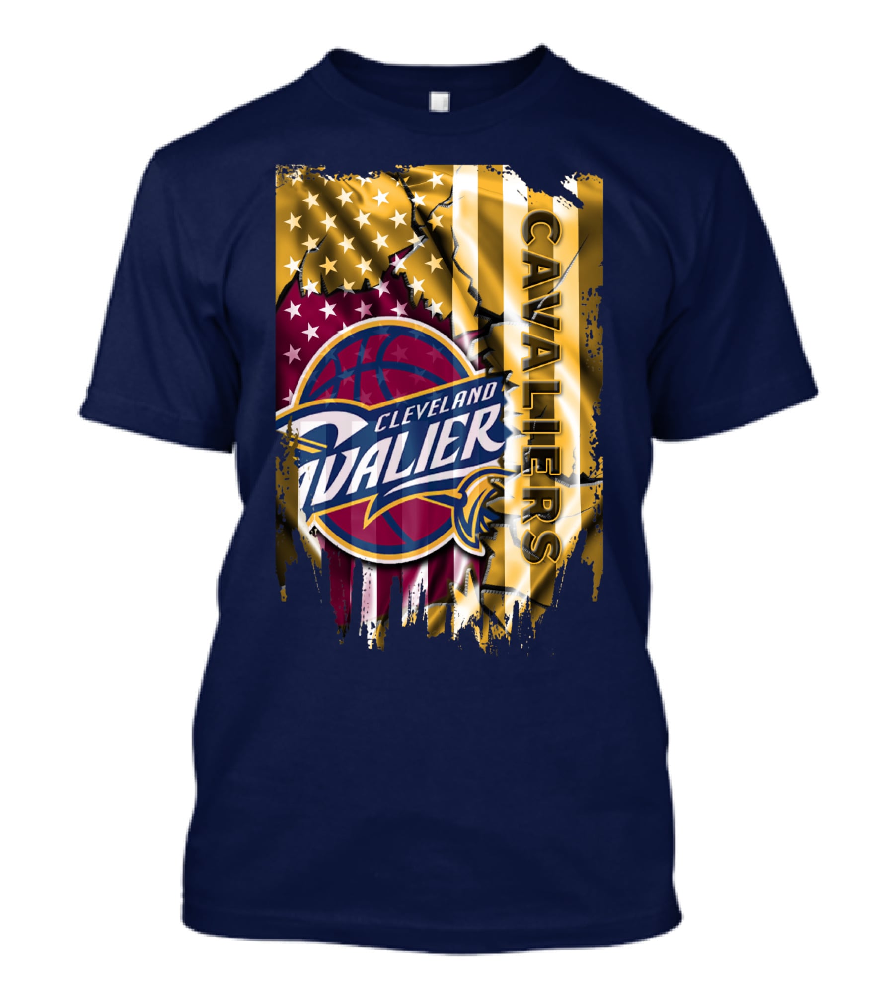 Cleveland Cavaliers Stars And Stripes Basketball T-Shirt