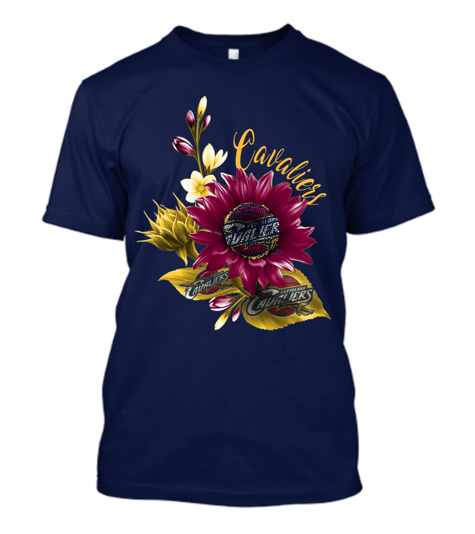 Cleveland Cavaliers Floral Basketball T-Shirt
