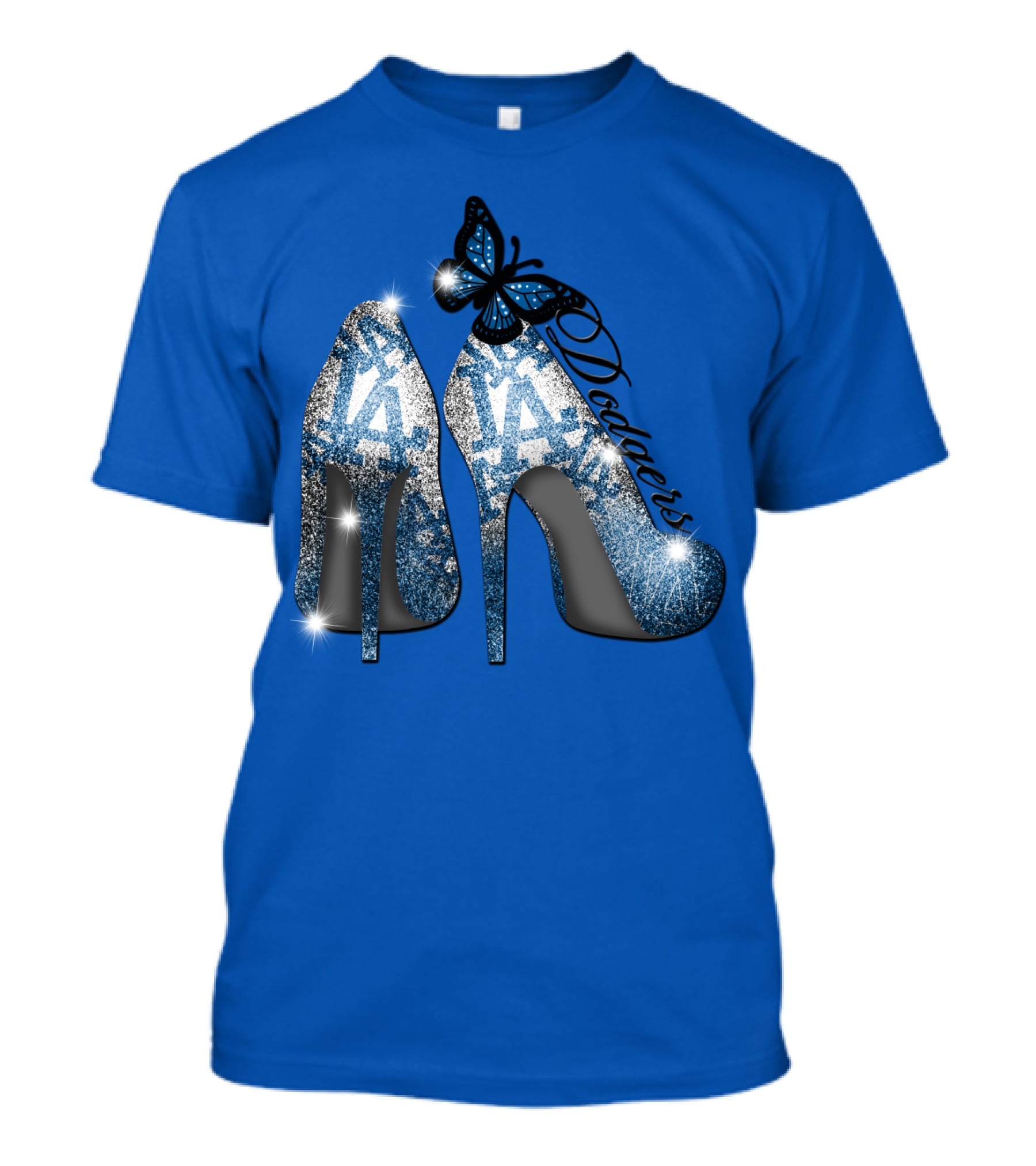 Los Angeles Dodgers La Heels Butterfly T-Shirt