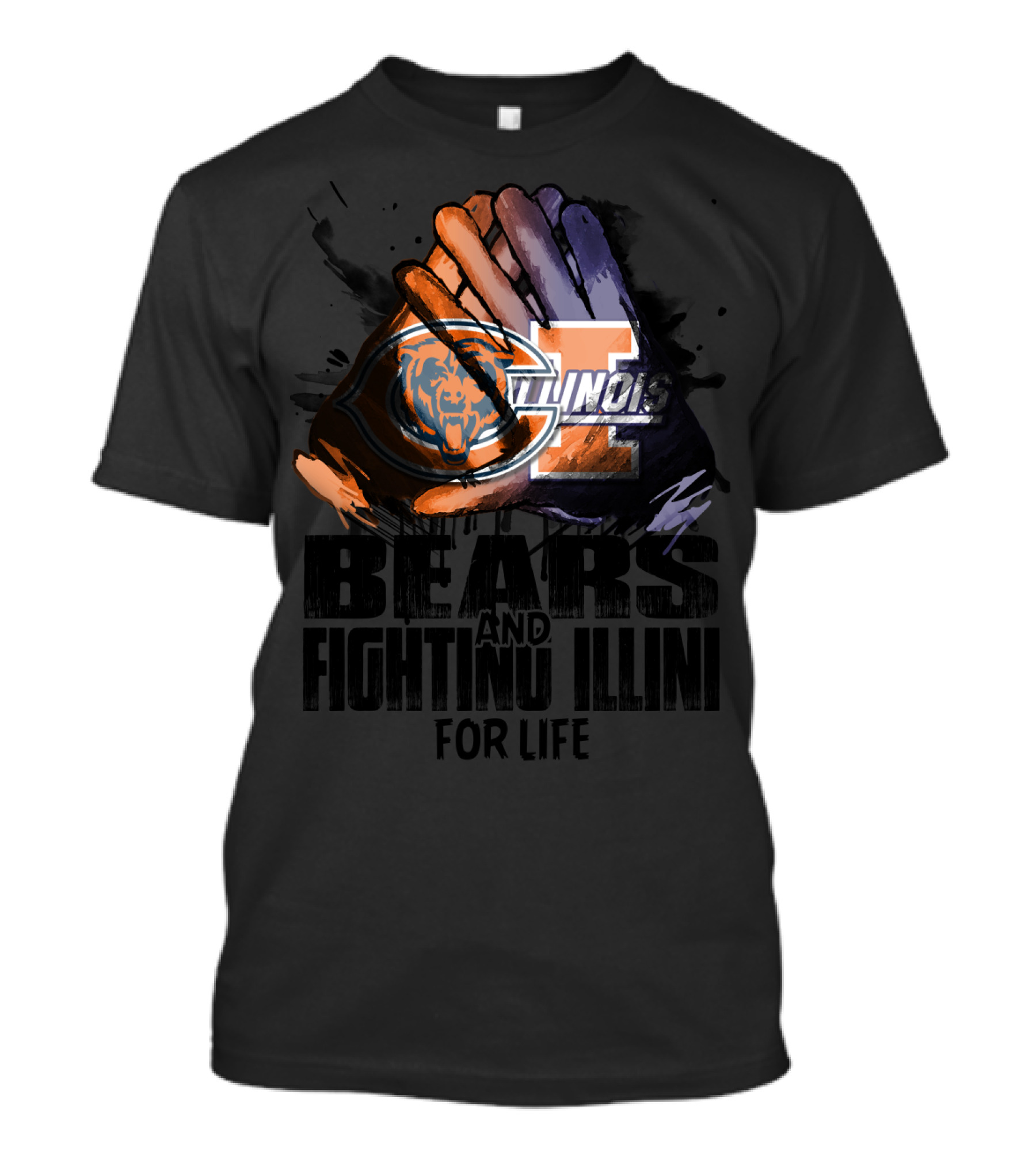 Bears And Fighting Illini For Life T-Shirt