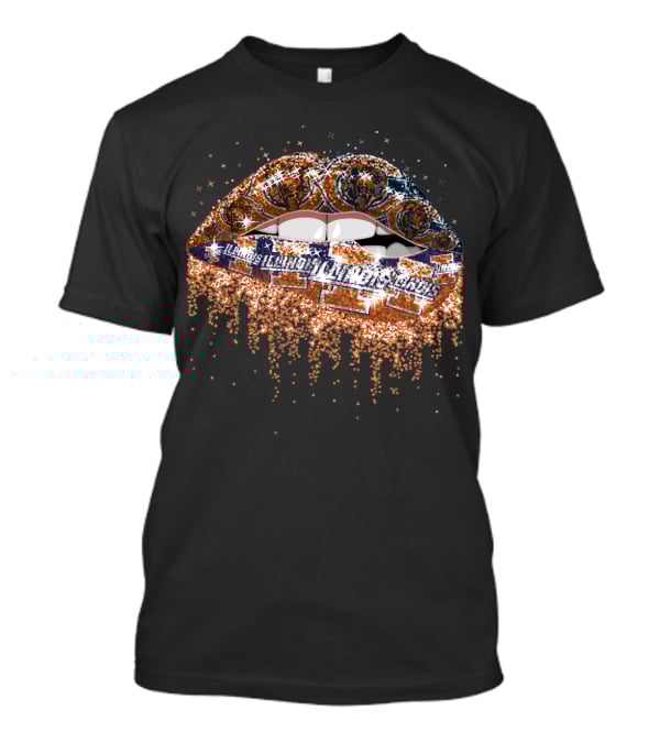 Illinois Fighting Illini Lips Glitter T-Shirt