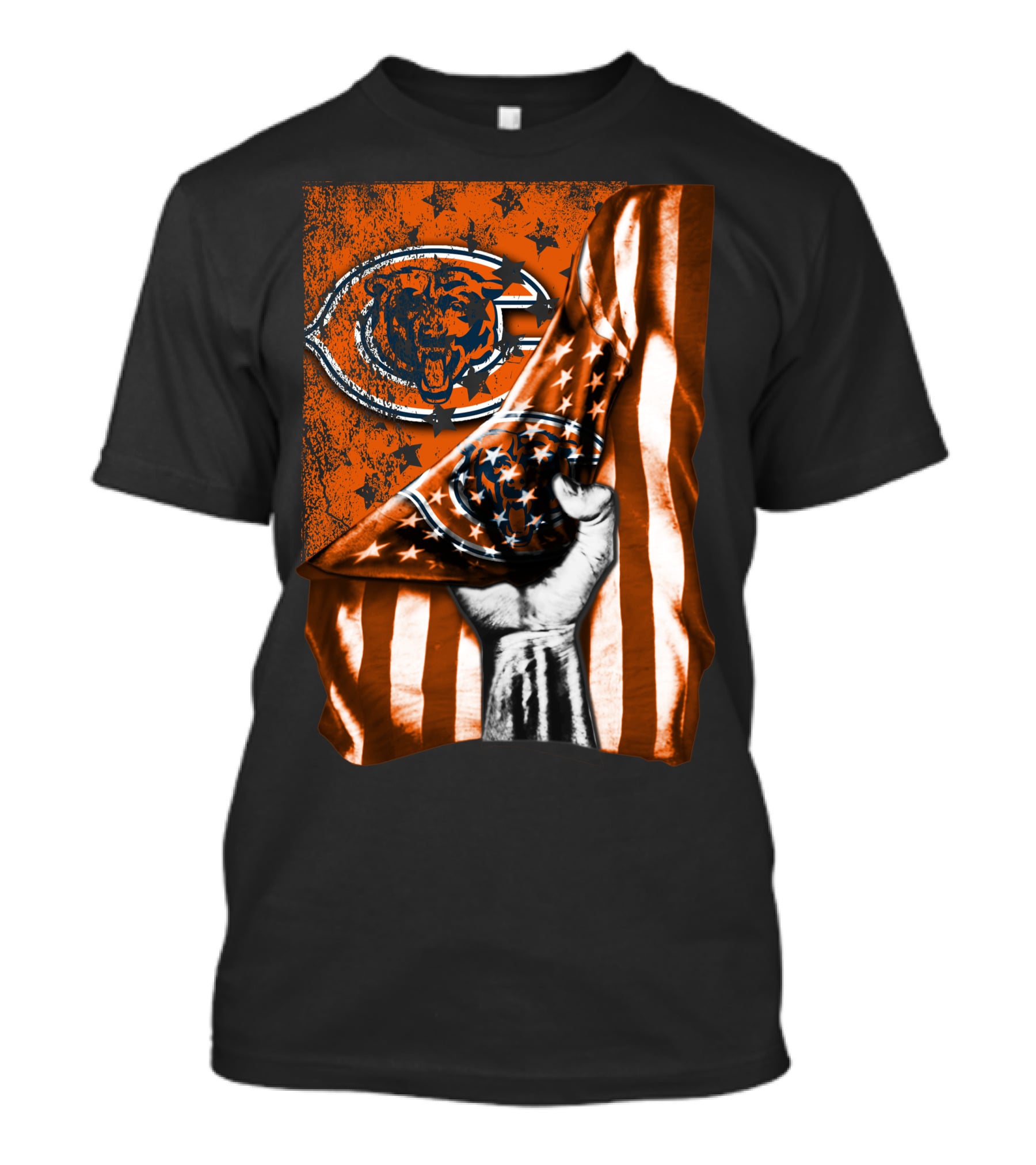 Chicago Bears American Flag Bear T-Shirt