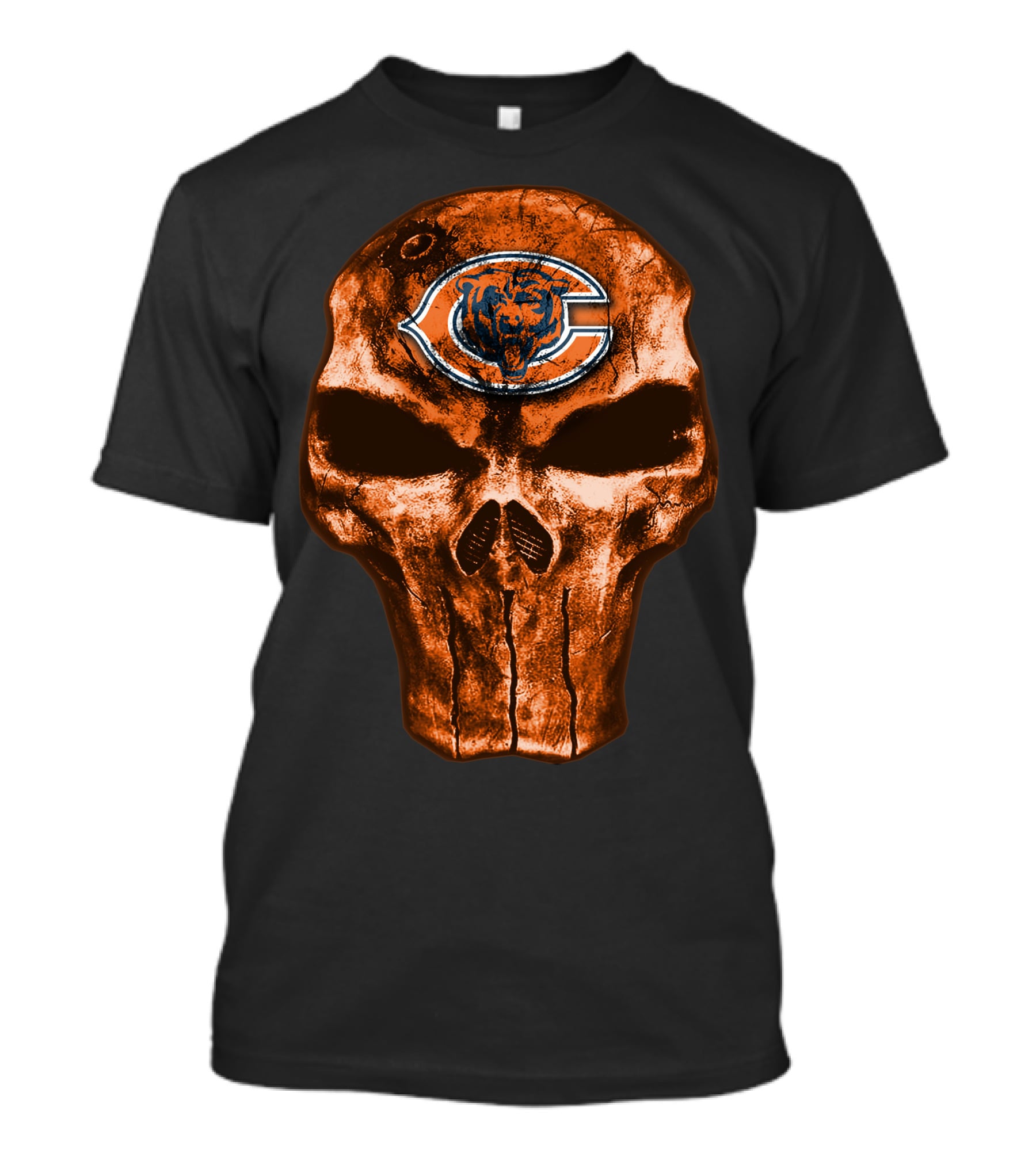 Skull Chicago Bears Logo NFL T-Shirt