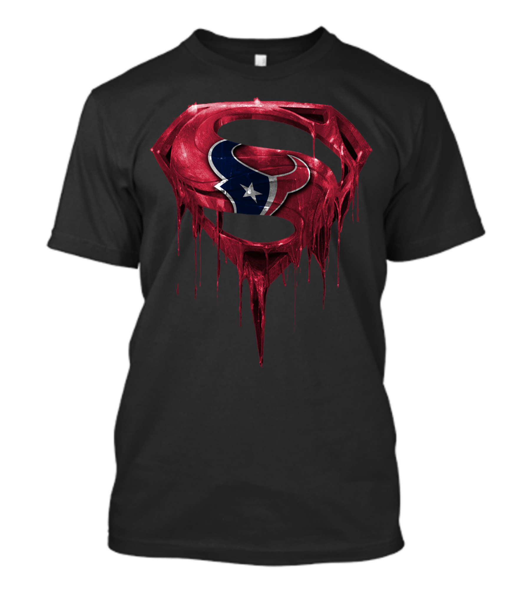 Dripping Superman Houston Texans T-Shirt
