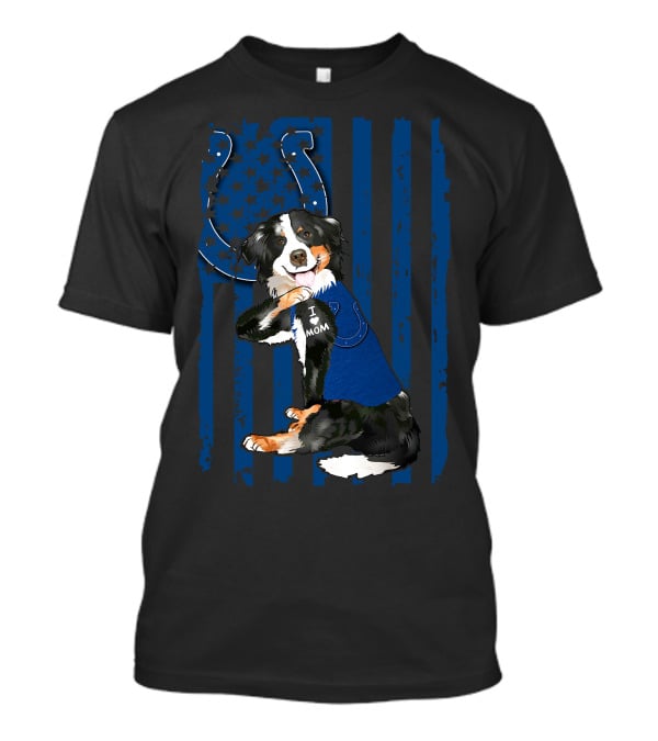 I Mom Border Collie Indianapolis Colts T-Shirt