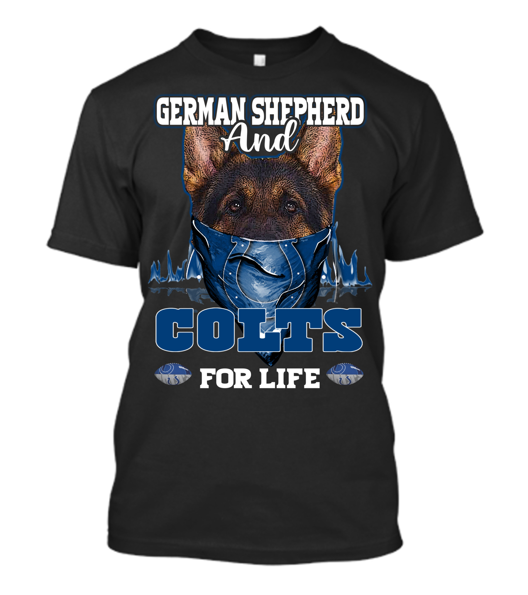 German Shepherd And Colts For Life T-Shirt