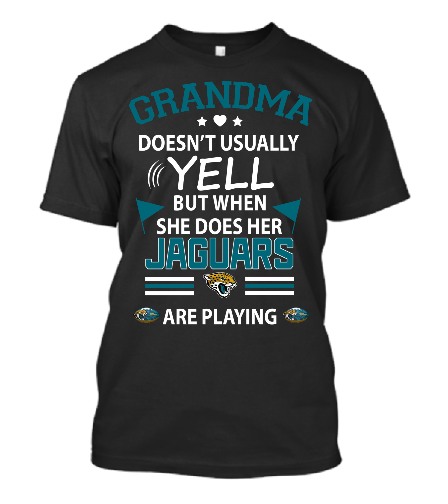 Grandma Doesn't Usually Yell But When She Does Her Jaguars Are Playing Jacksonville Jaguars T-Shirt