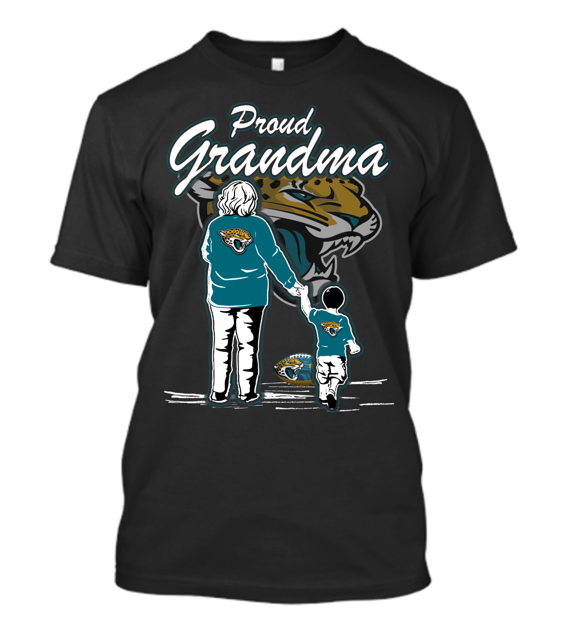 Proud Grandma Jacksonville Jaguars Fan With Grandchild T-Shirt