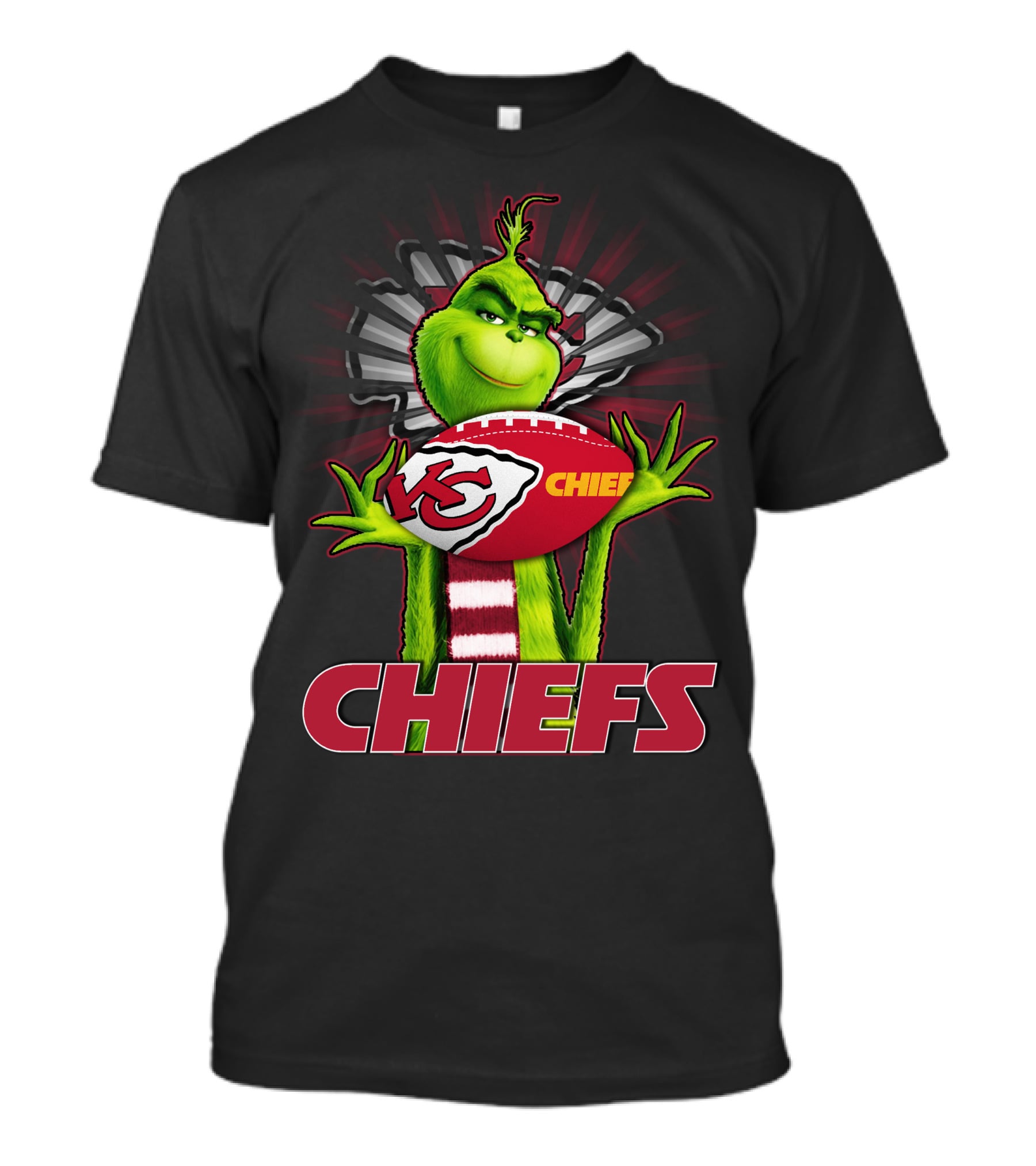 Grinch Kansas City Chiefs Football Mashup T-Shirt