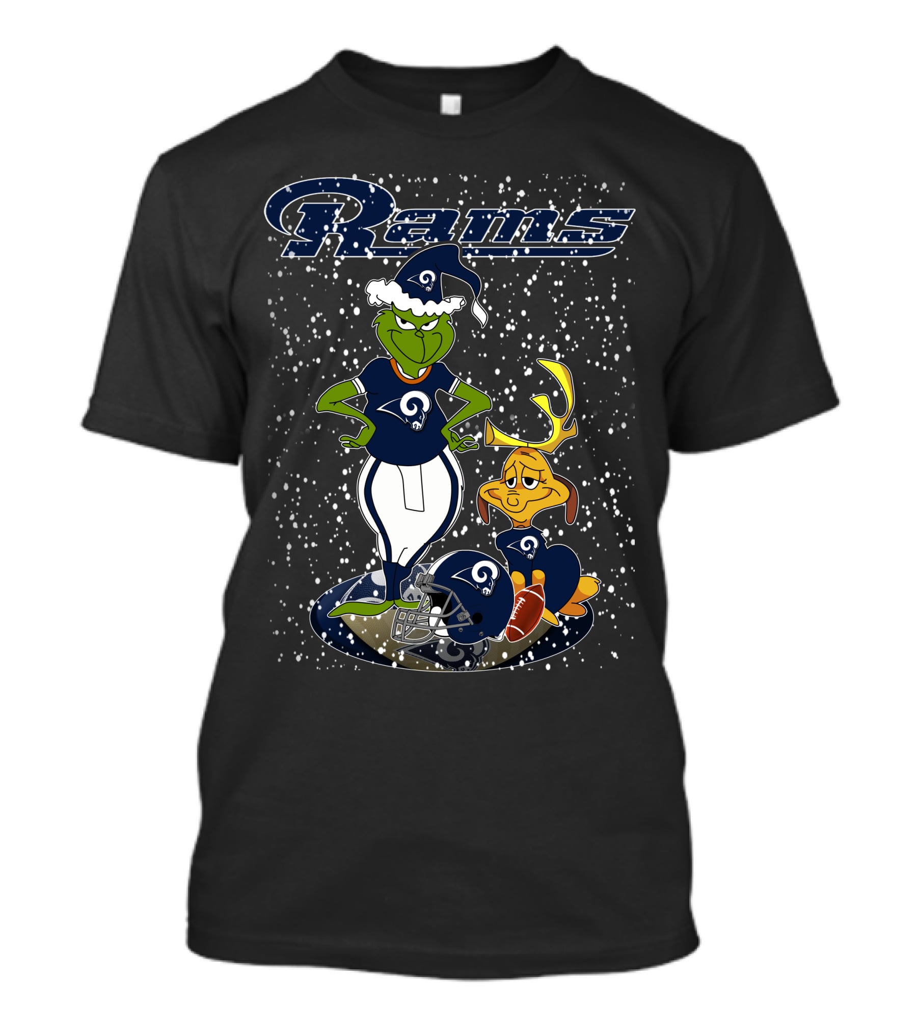 Rams Grinch Christmas Los Angeles Football Fan T-Shirt