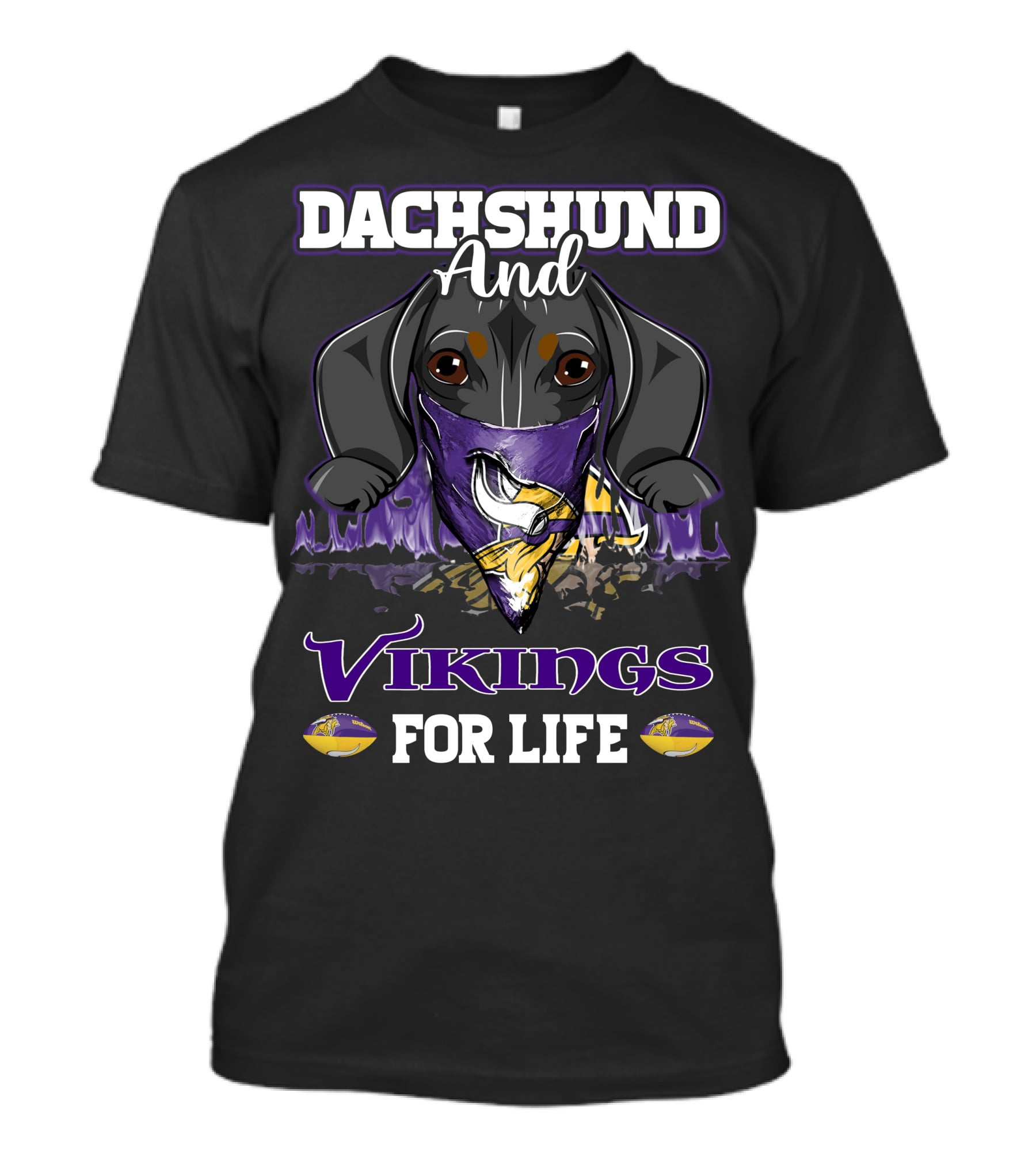 Dachshund And Vikings For Life T-Shirt