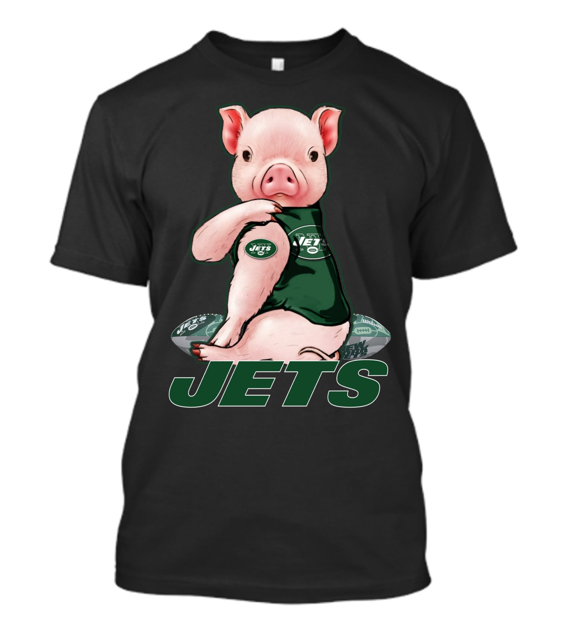 Pig Jets Football New York T-Shirt