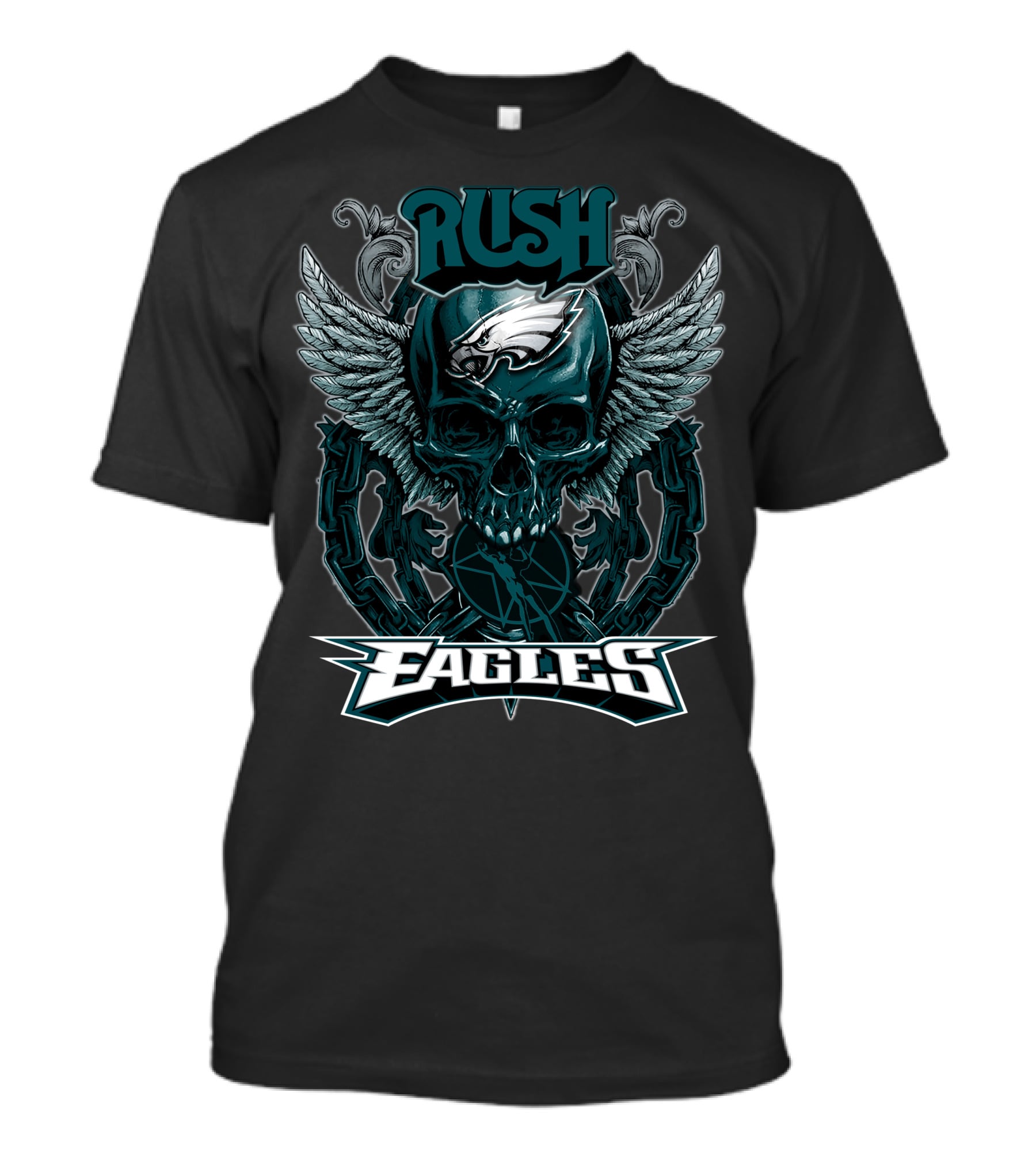 Rush Eagles Winged Skull T-Shirt