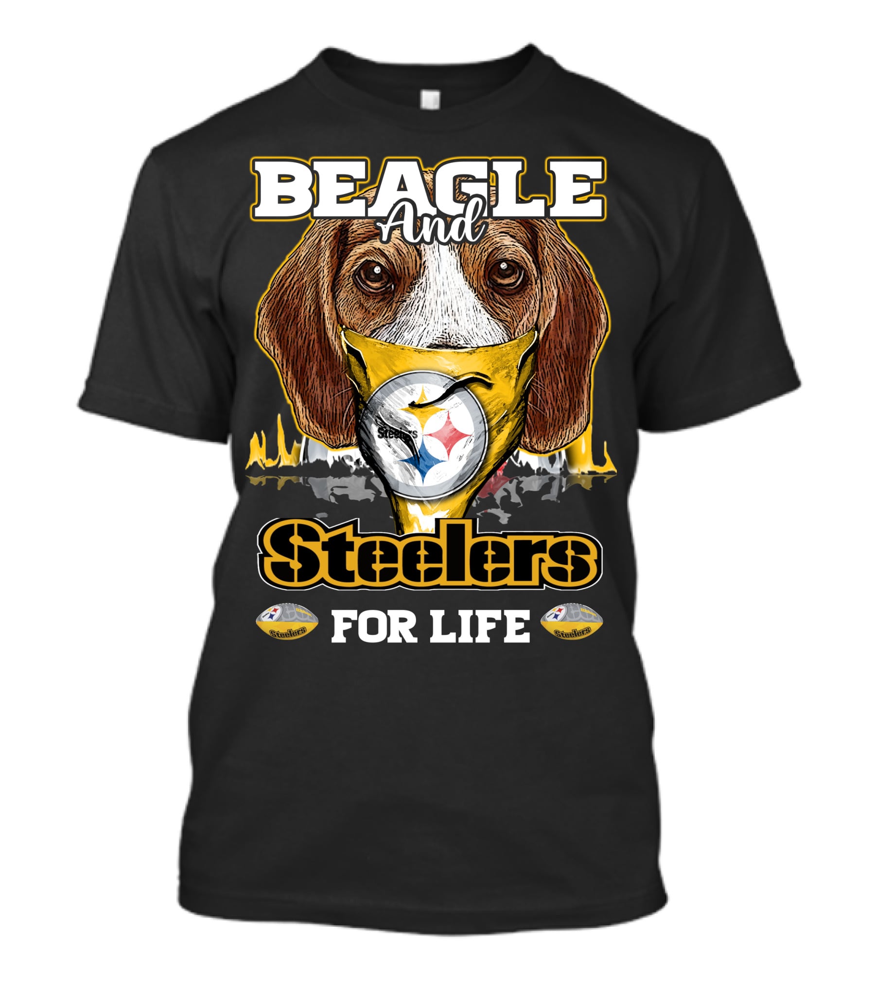Beagle And Steelers For Life T-Shirt