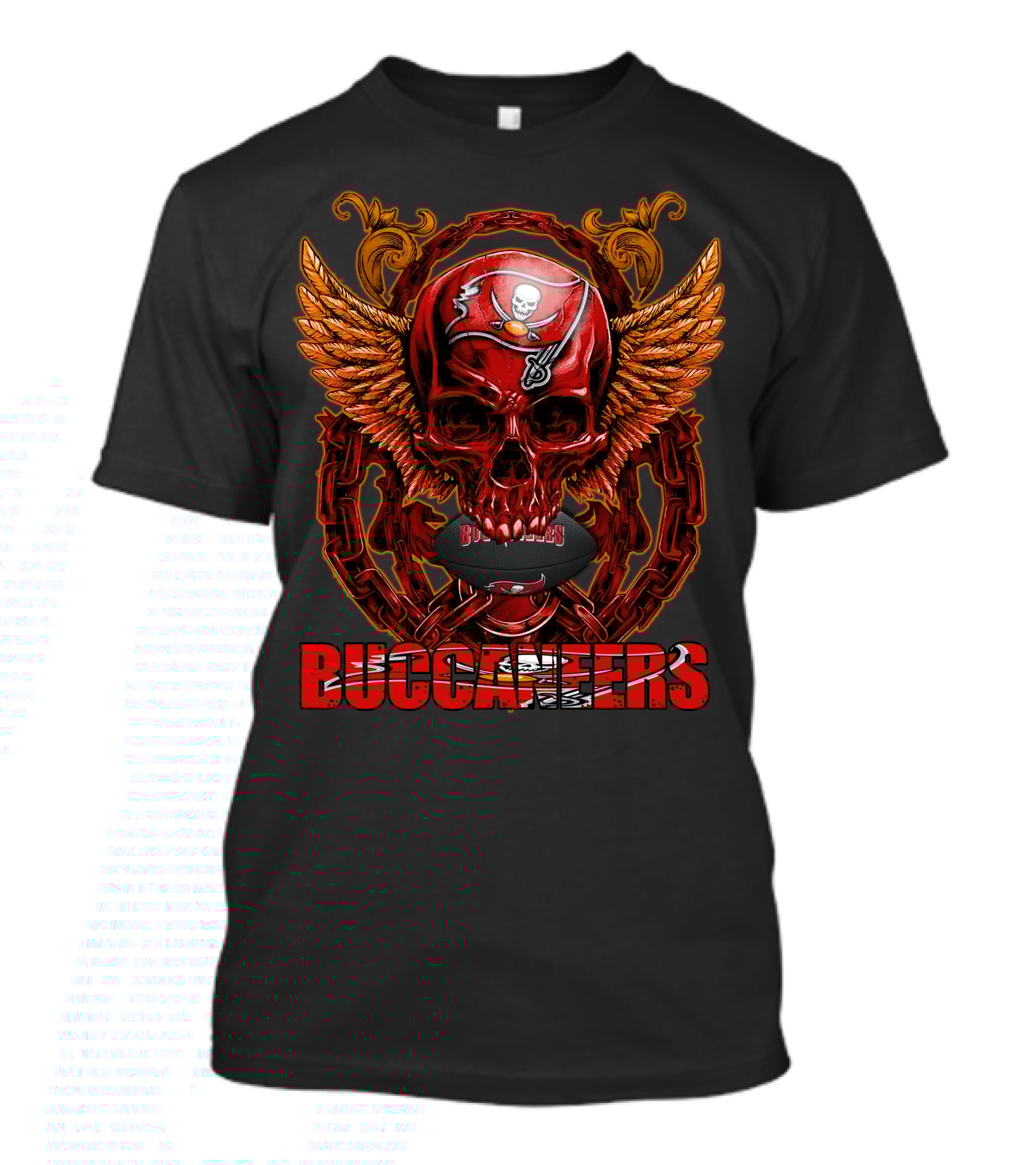 Buccaneers Skullfb Tampa Bay Buccaneers Football Wings T-Shirt