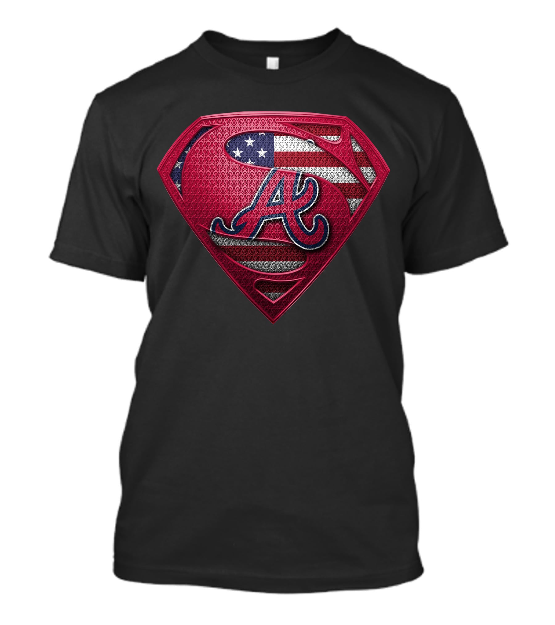 Atlanta Braves American Flag Superman T-Shirt