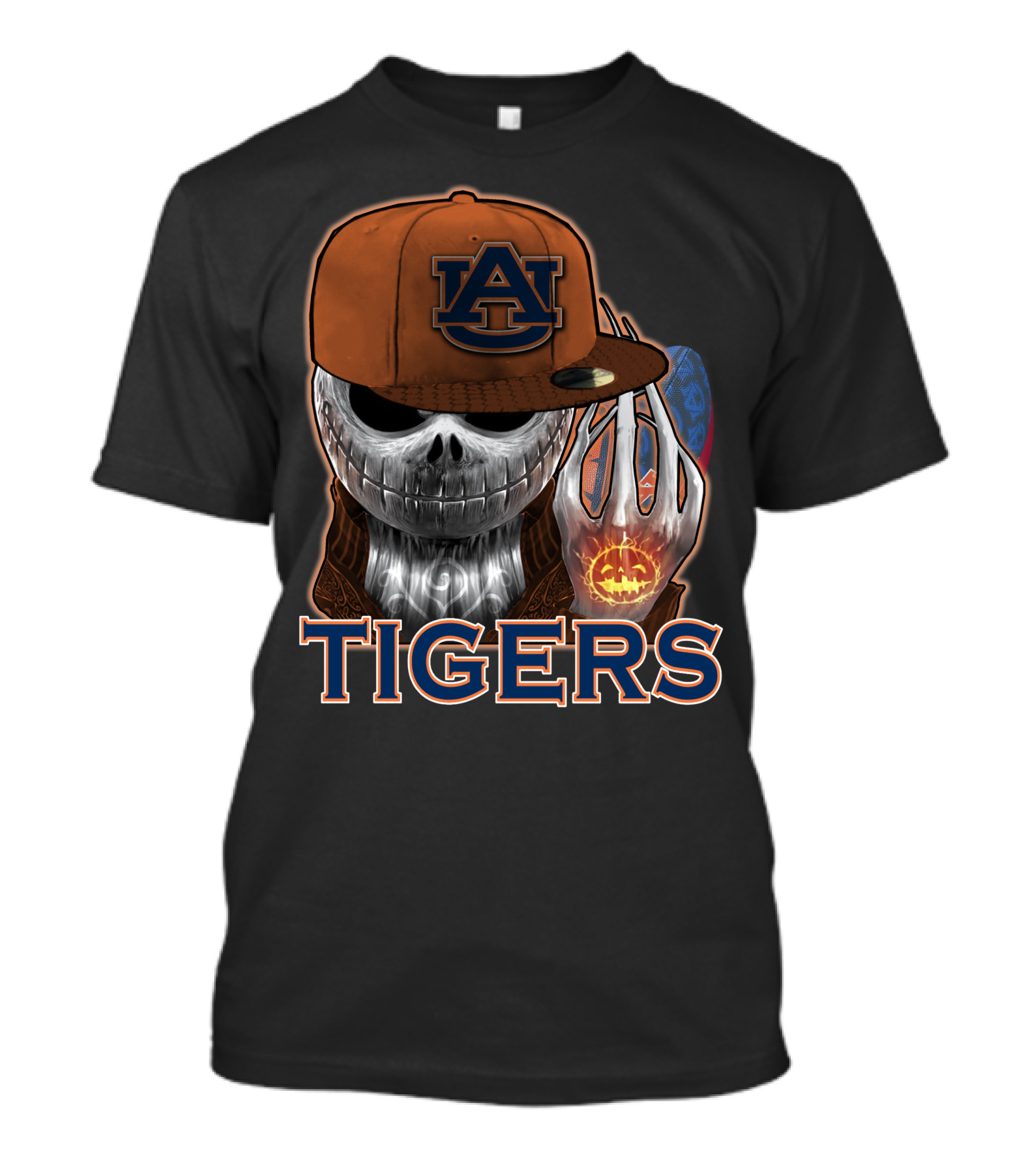 Jackskull Auburn Tigers Halloween Spirit T-Shirt