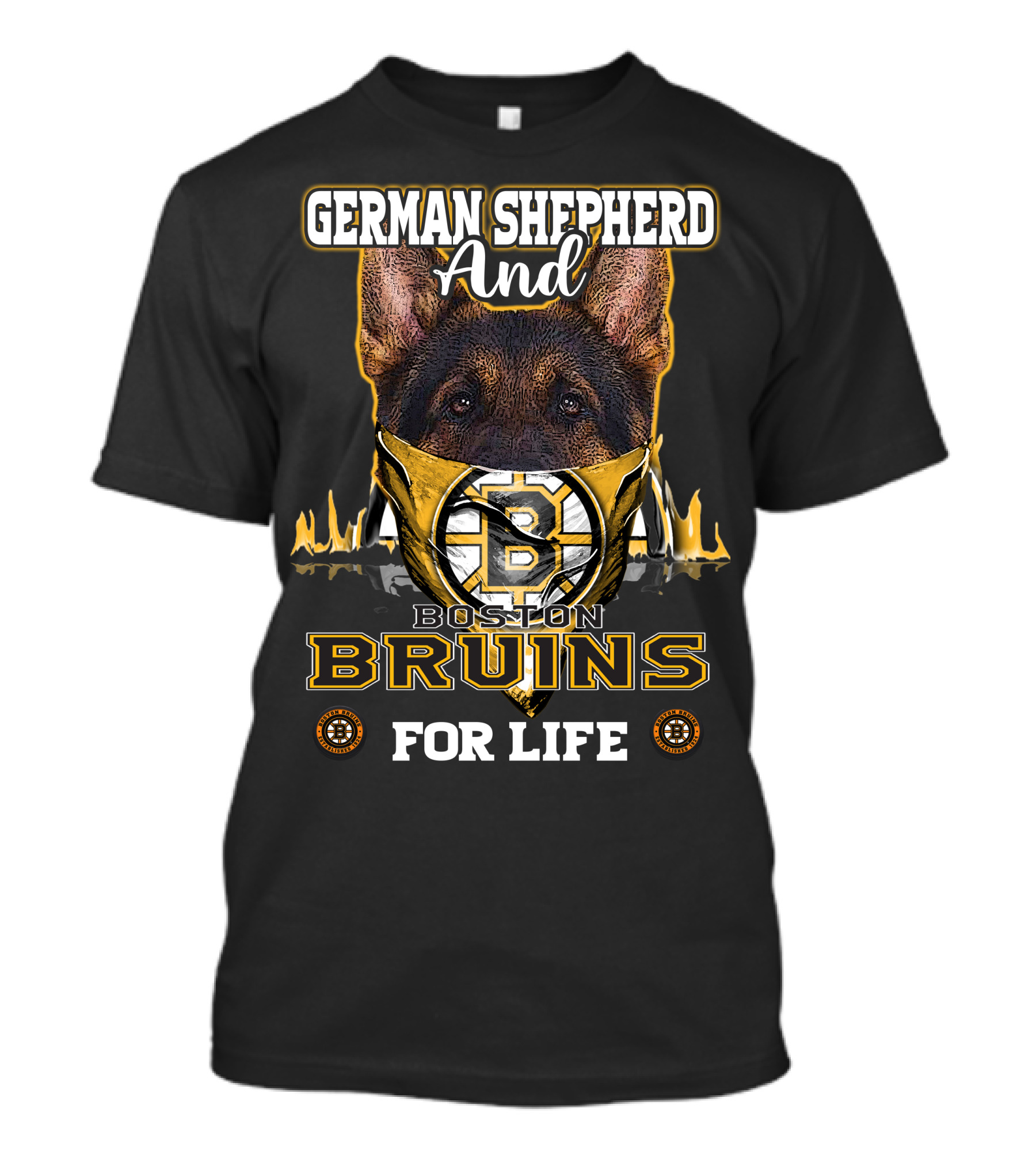 German Shepherd And Boston Bruins For Life T-Shirt