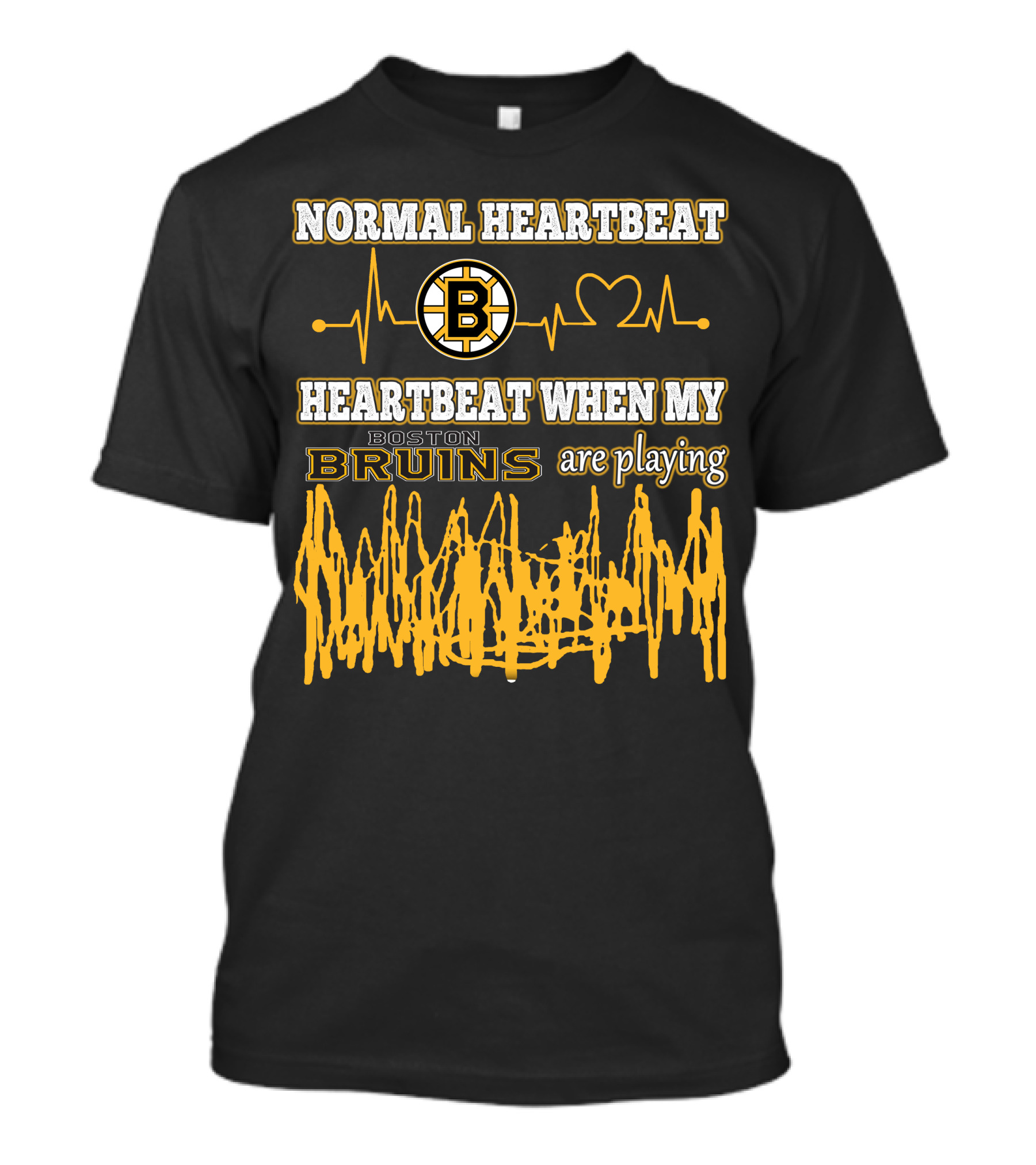 Normal Heartbeat Heartbeat When My Boston Bruins Are Playing T-Shirt