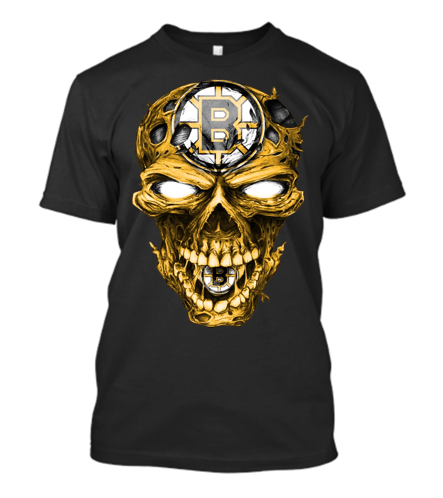 Boston Bruins Skull B Logo Fusion T-Shirt