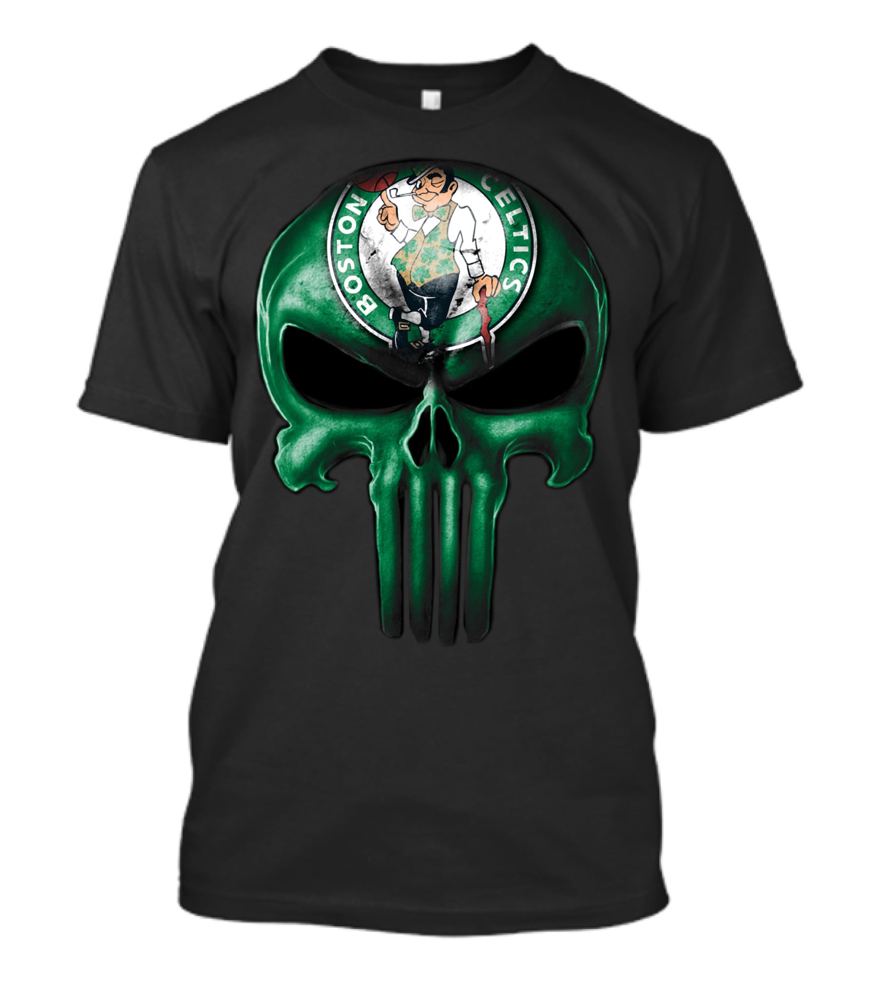 Skull Boston Celtics Punisher T-Shirt
