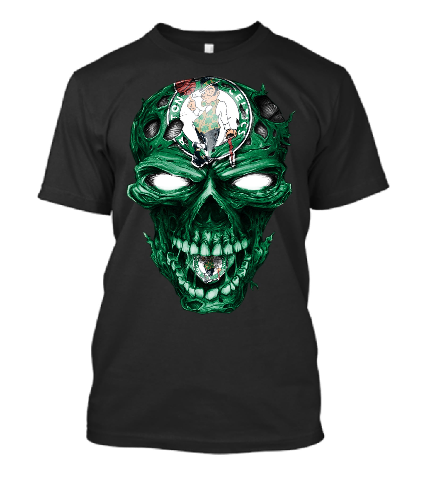 Boston Celtics Skull Green Monster T-Shirt