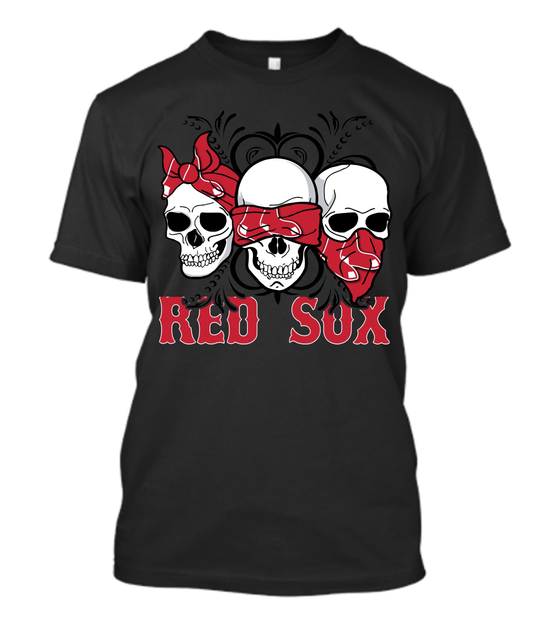 Red Sox Three Skull T-Shirt