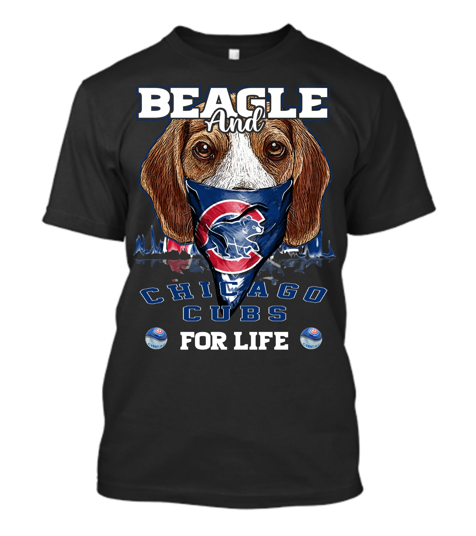 Beagle And Chicago Cubs For Life T-Shirt